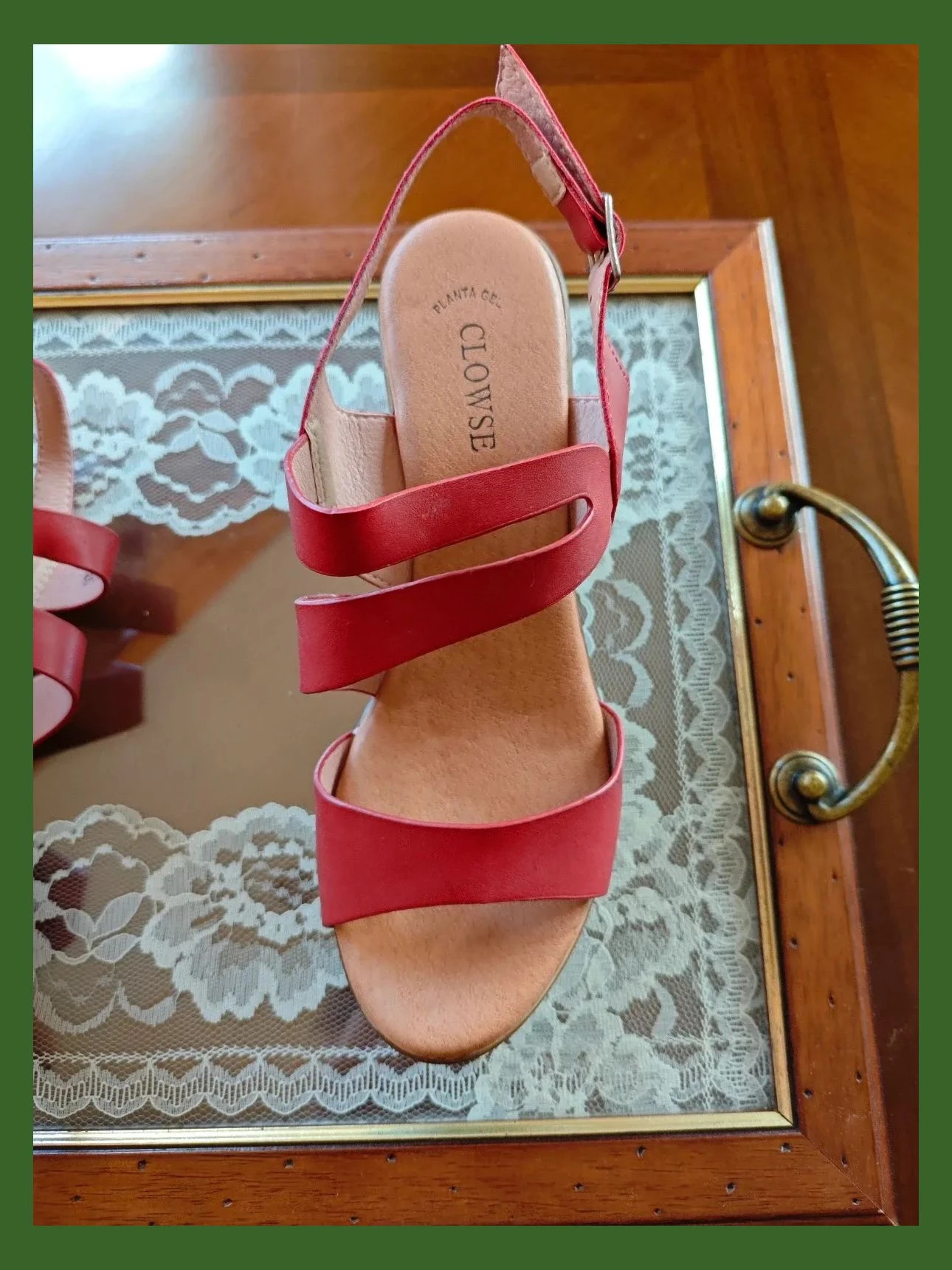 🌺 Comodísimas sandalias tono caldera fuerte con planta gel – CLOWSE – taille 38 5