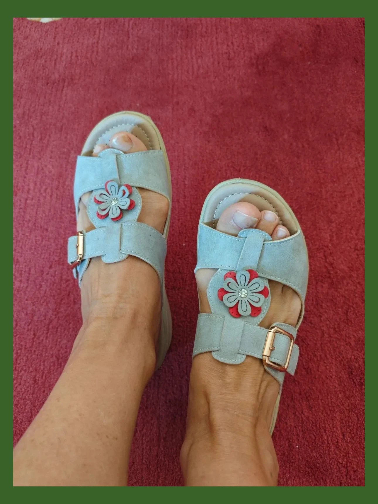 🌺 Comodisimas sandalias de cuña cómodas con detalle floral – Globorosa – taille 38 2