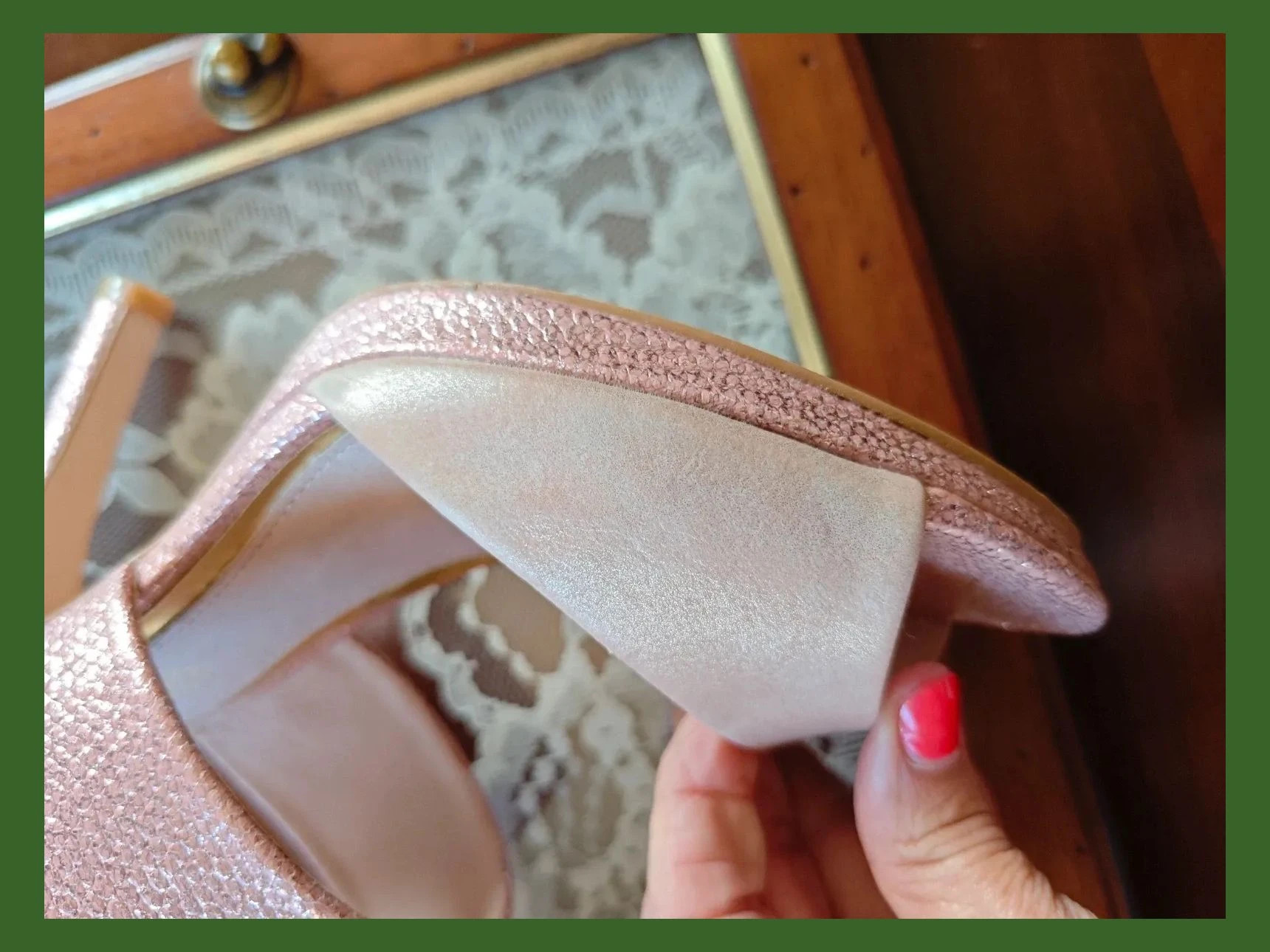 🌺 Sandalias destalonadas de piel rosa con brillos, de Cruz Pradera – Cruz Pradera – taille 38 4