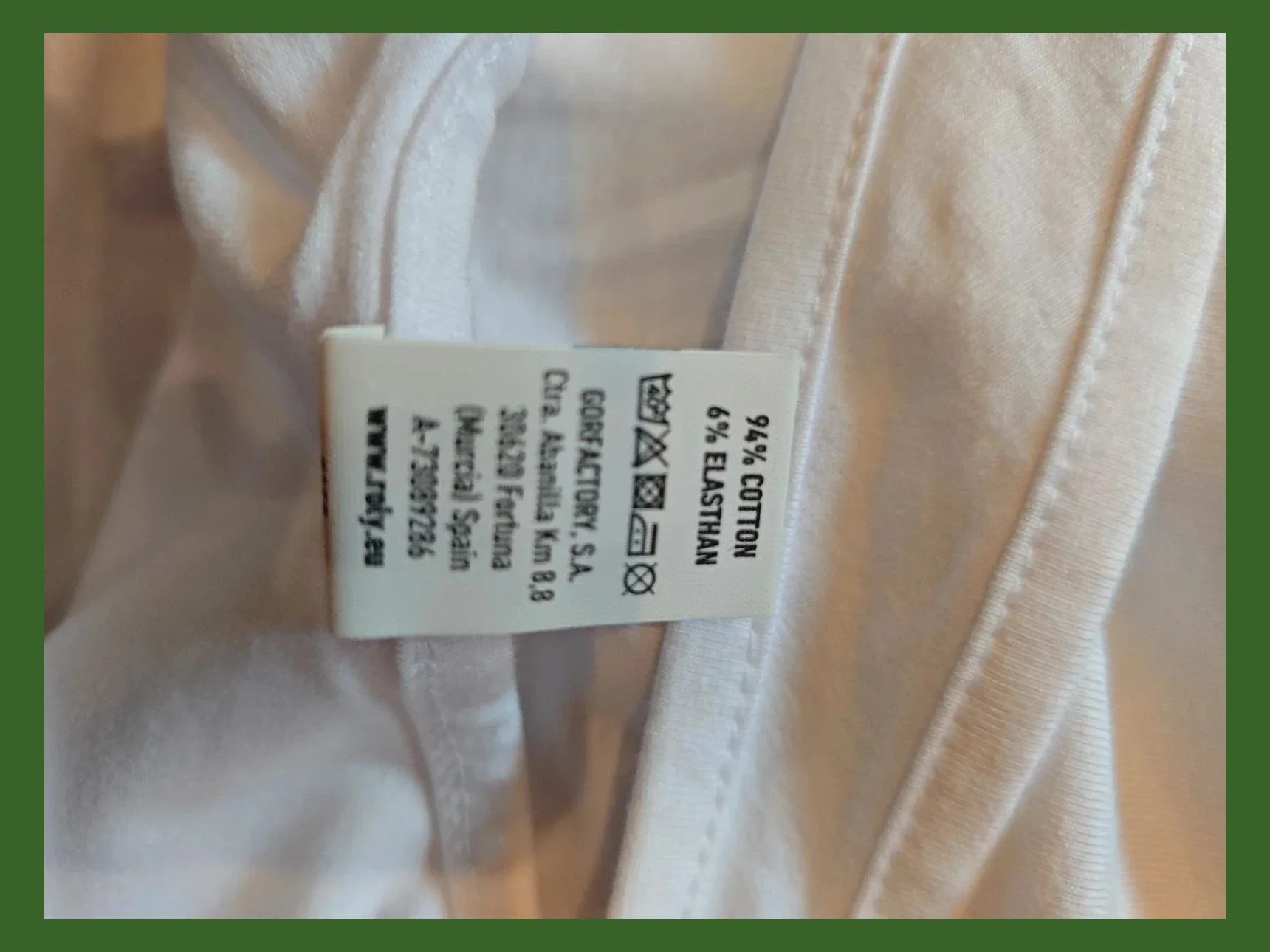 🌺Camiseta de algodón blanco con espalda cruzada, talla L – Roly – taille L / 40 / 12 5