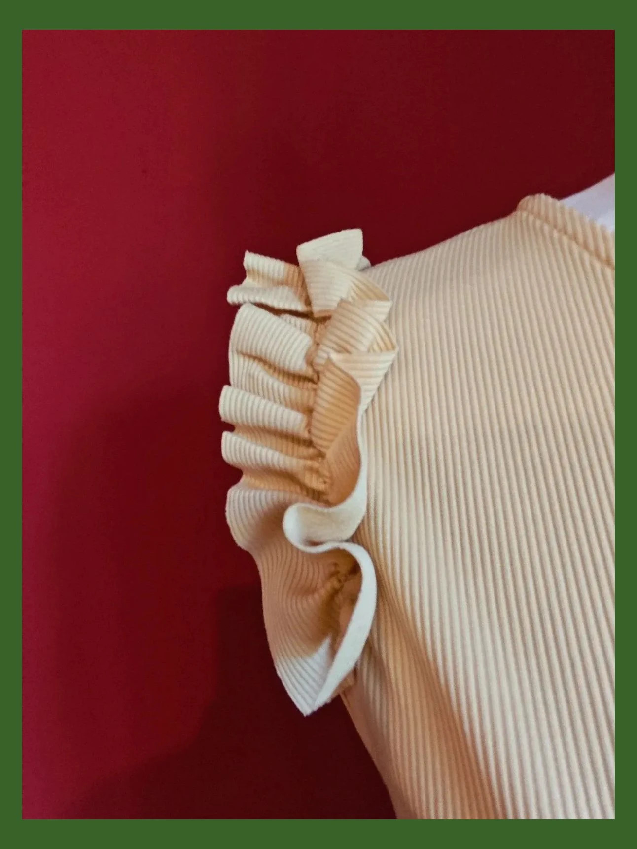 🌺 Estiloso conjunto de top y pantalón de punto fino amarillo suave – Elisa – taille XL / 42 / 14 5