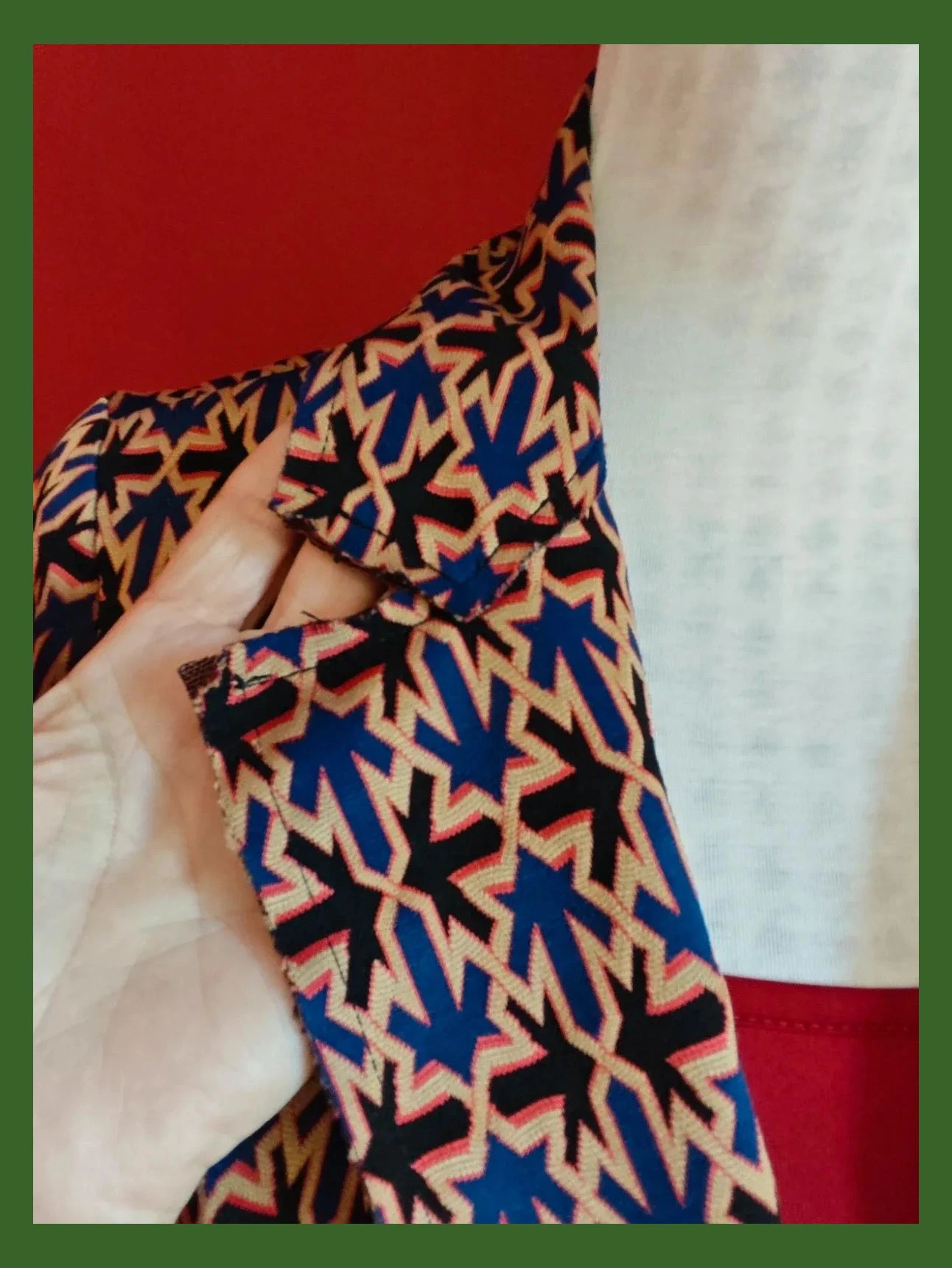 🌺Bonita blazer de entretiempo con estampado geométrico varios tonos – Basil – taille L / 40 / 12 3