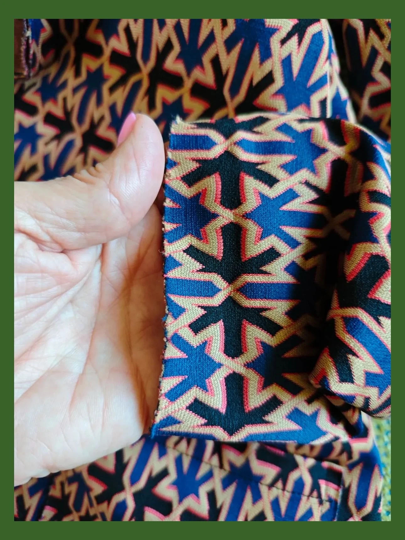 🌺Bonita blazer de entretiempo con estampado geométrico varios tonos – Basil – taille L / 40 / 12 5