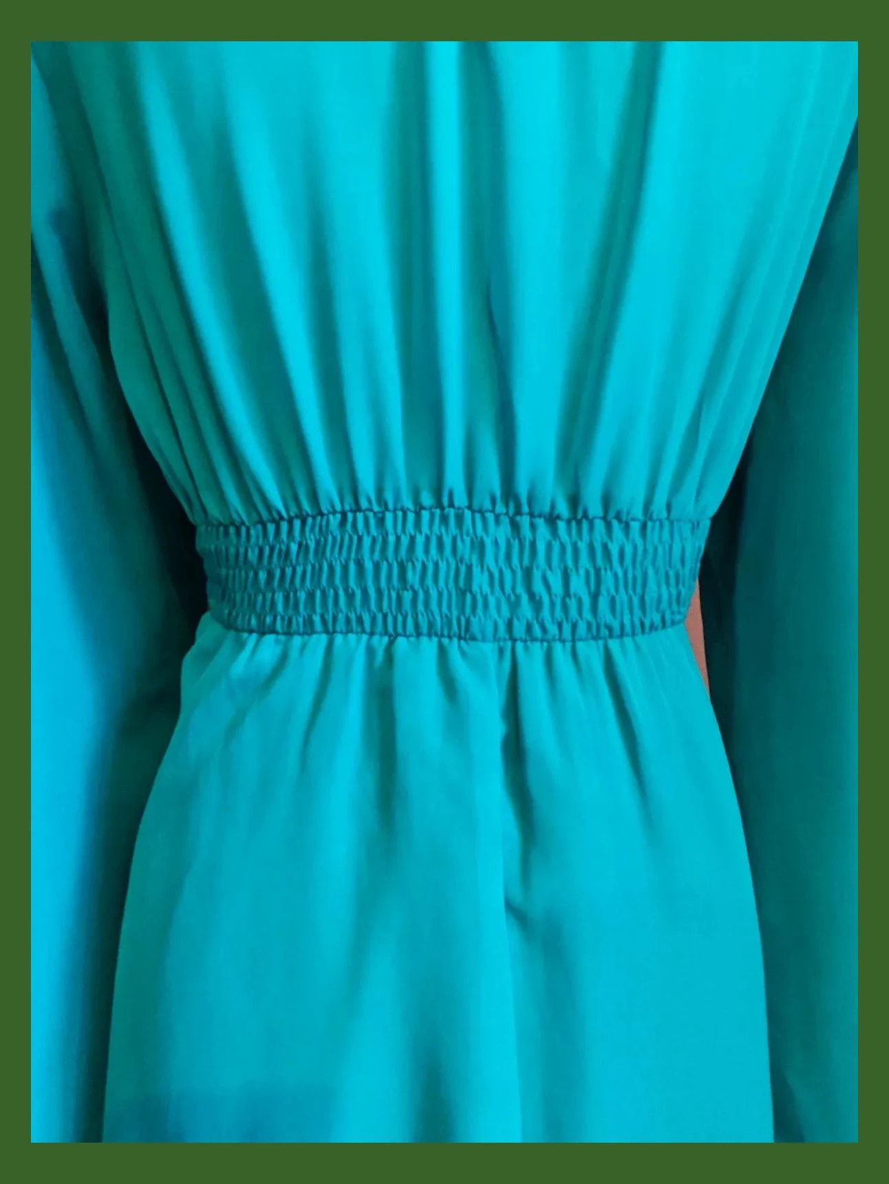 🌺 Elegante vestido de gasa verde aguamarina con doble falda, de Asos – ASOS – taille 5XL / 50 / 22 4
