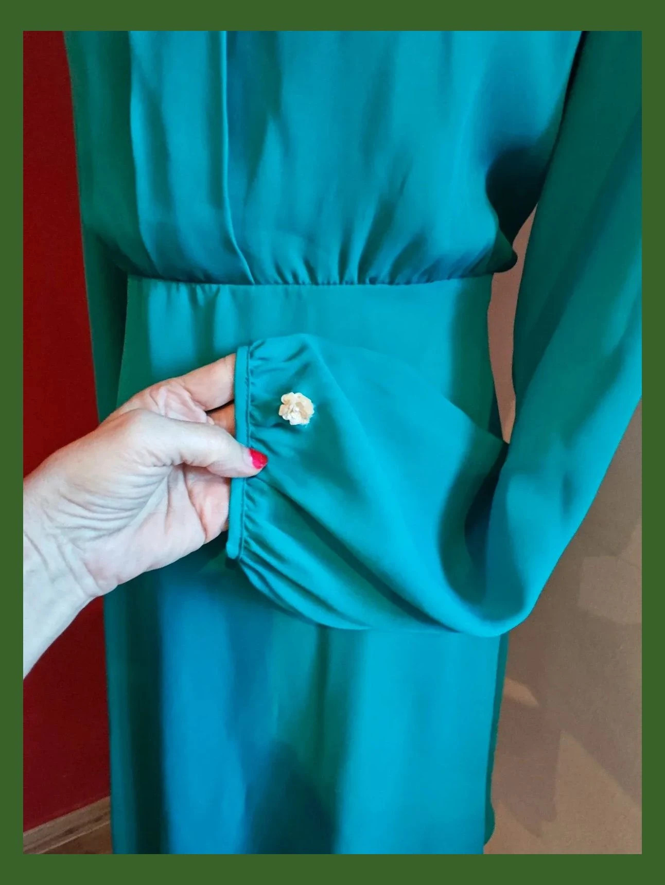 🌺 Elegante vestido de gasa verde aguamarina con doble falda, de Asos – ASOS – taille 5XL / 50 / 22 5