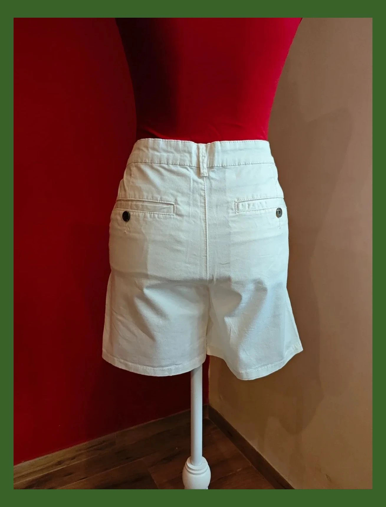 🌺Short de algodón blanco con pinzas – Unit – taille L / 40 / 12 5