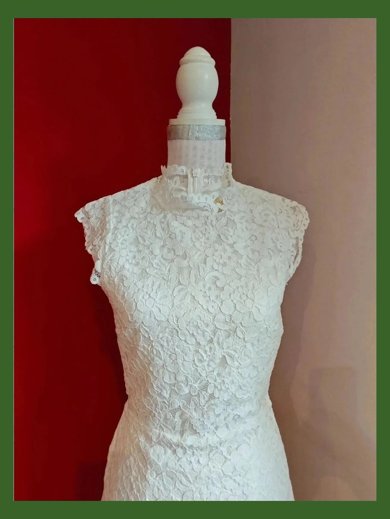 🌺 Elegante vestido de blonda blanca con parte baja de la espalda abierta, talla 36 – H&M – taille S / 36 / 8 2