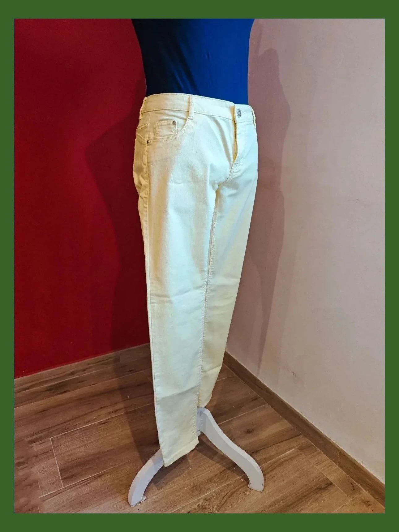 🌺Pantalón pitillo push up color amarillo suave, talla L – Pinkie – taille L / 40 / 12 2