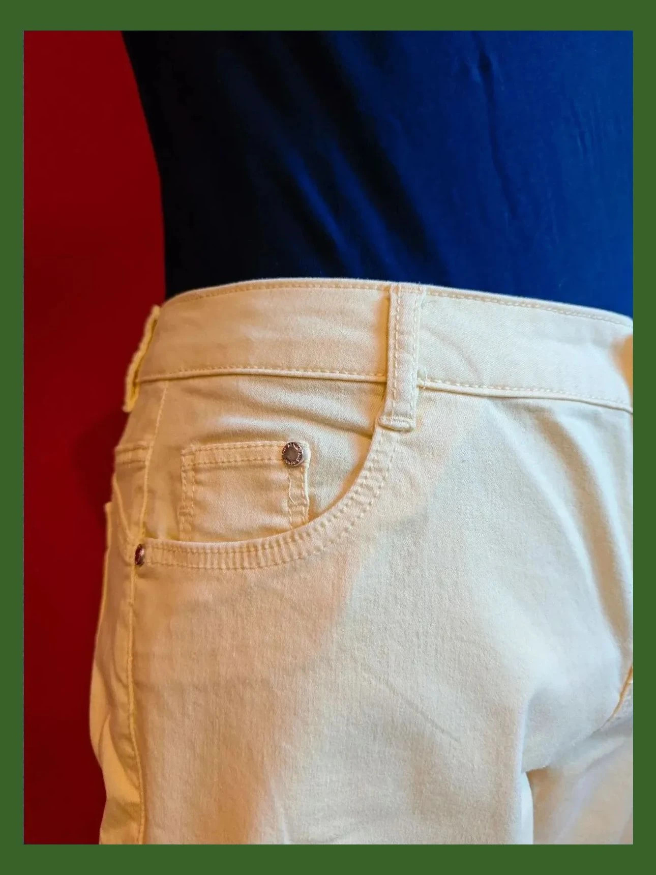 🌺Pantalón pitillo push up color amarillo suave, talla L – Pinkie – taille L / 40 / 12 3
