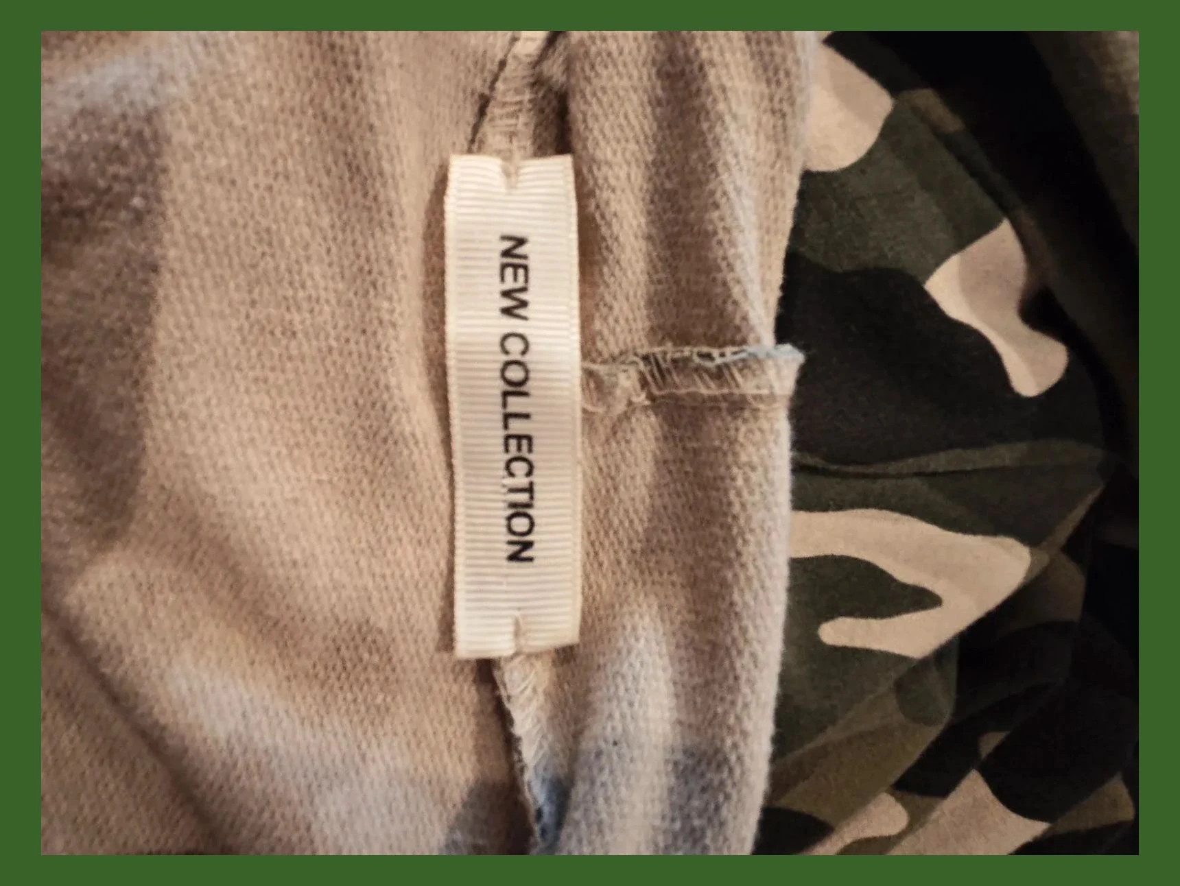 🌺Sudadera con estampado camuflaje militar en tonos verde, negro y beige – New Collection – taille XXXL / 46 / 18 5