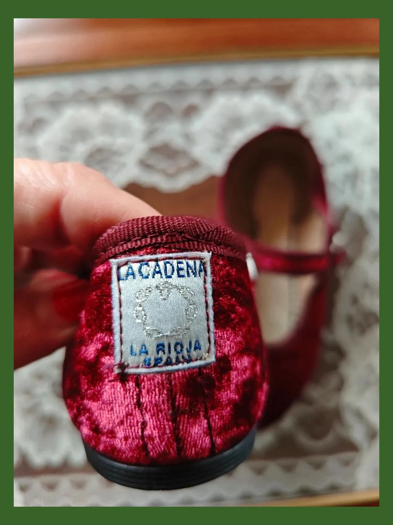 🌺Preciosas merceditas de terciopelo granate, número 27 – La Cadena – taille 27 4