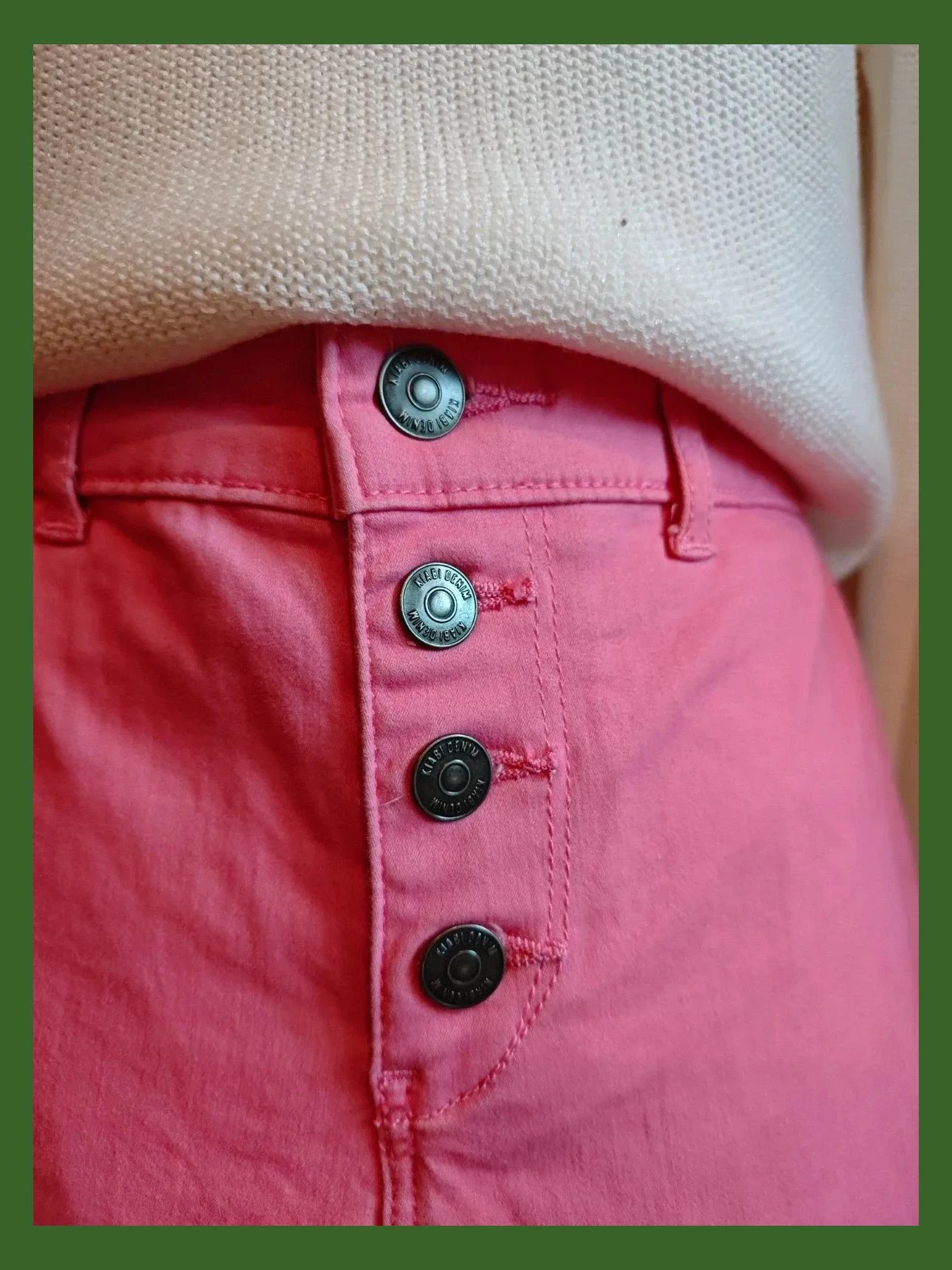 🌺Pantalón pitillo elástico skinny fit, color rosa fuerte, talla M – Kiabi – taille M / 38 / 10 2