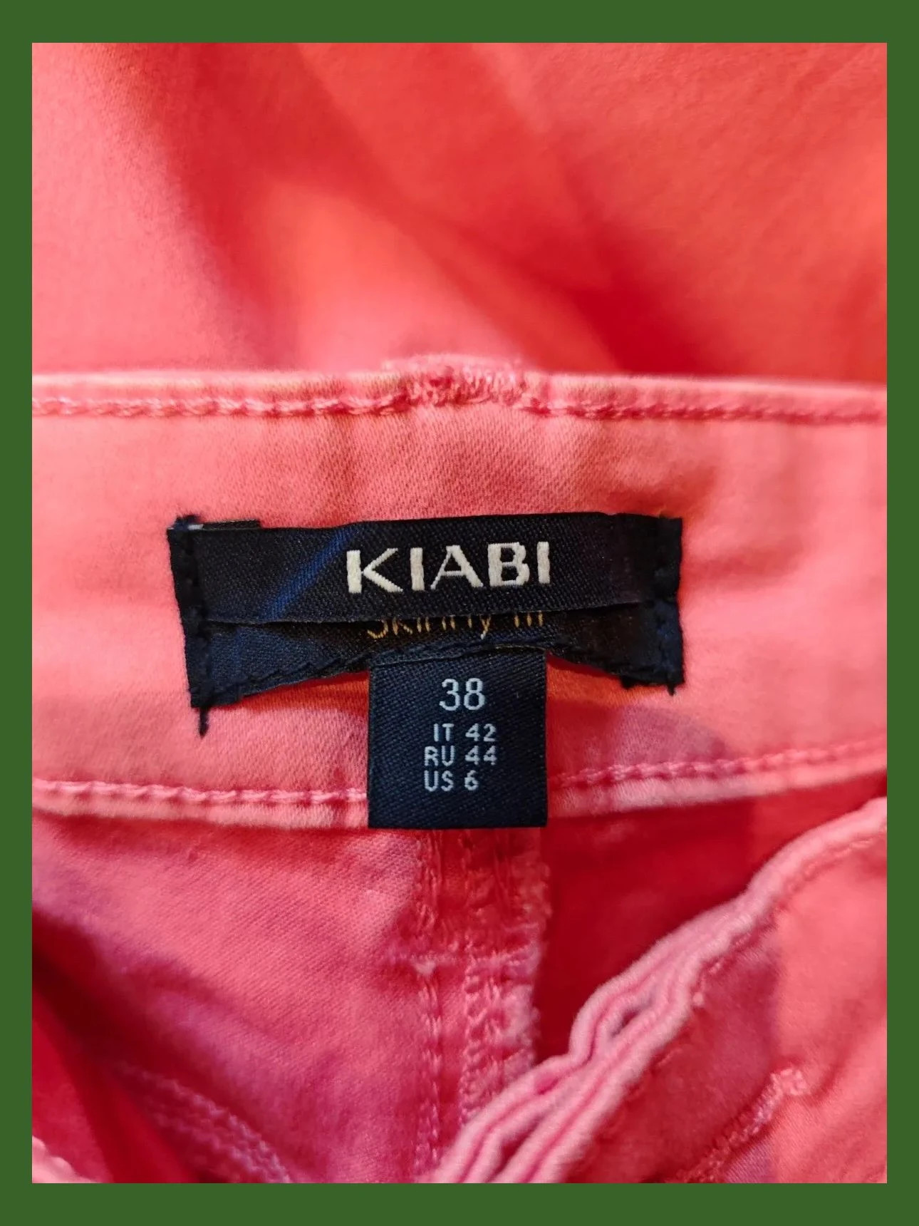 🌺Pantalón pitillo elástico skinny fit, color rosa fuerte, talla M – Kiabi – taille M / 38 / 10 4