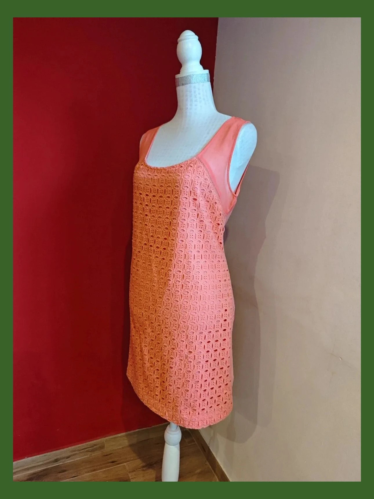 🌺Precioso vestido de algodón con la parte delantera con bordados calados, talla L – Sfera – taille L / 40 / 12 2