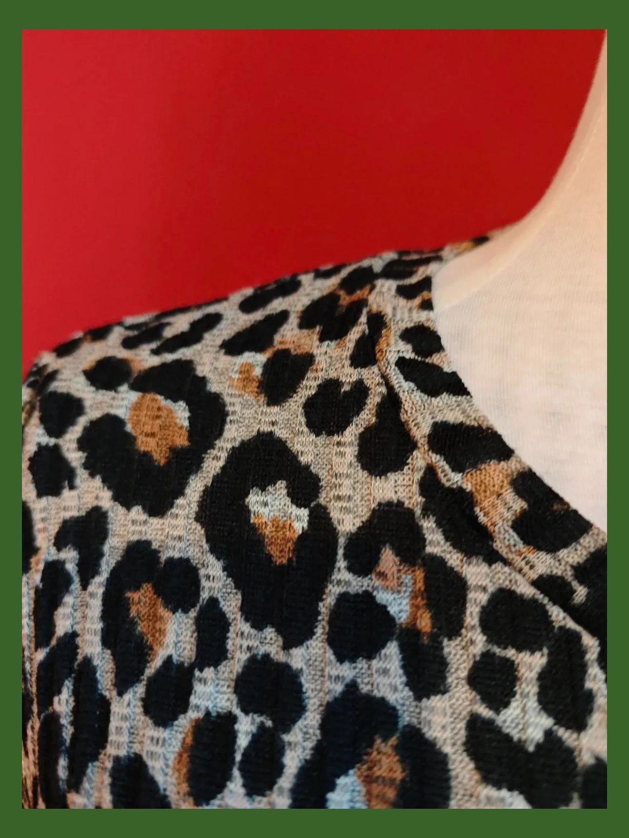 🌺Jersey largo estampado animal print con volante – Vintage Dressing – taille L / 40 / 12 3