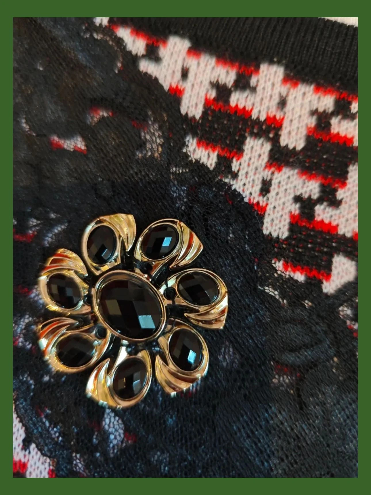 🌺 Bonito jersey estampado pata de gallo tonos negro, rojo y blanco, talla M – Elvet collection – taille M / 38 / 10 4