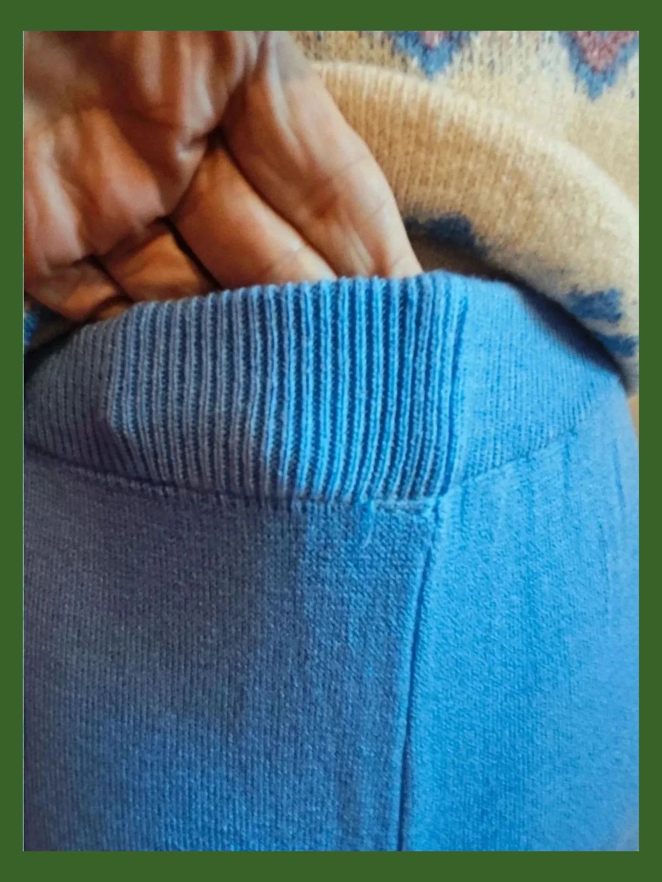 🌺Cómodo pantalón de punto modal muy suave azul claro – taille L / 40 / 12 4