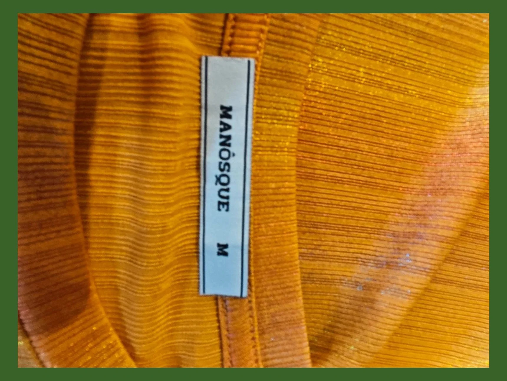 🌺 Camiseta tonos naranjas y amarillo con brillos – MANOSQUE – taille XL / 42 / 14 5