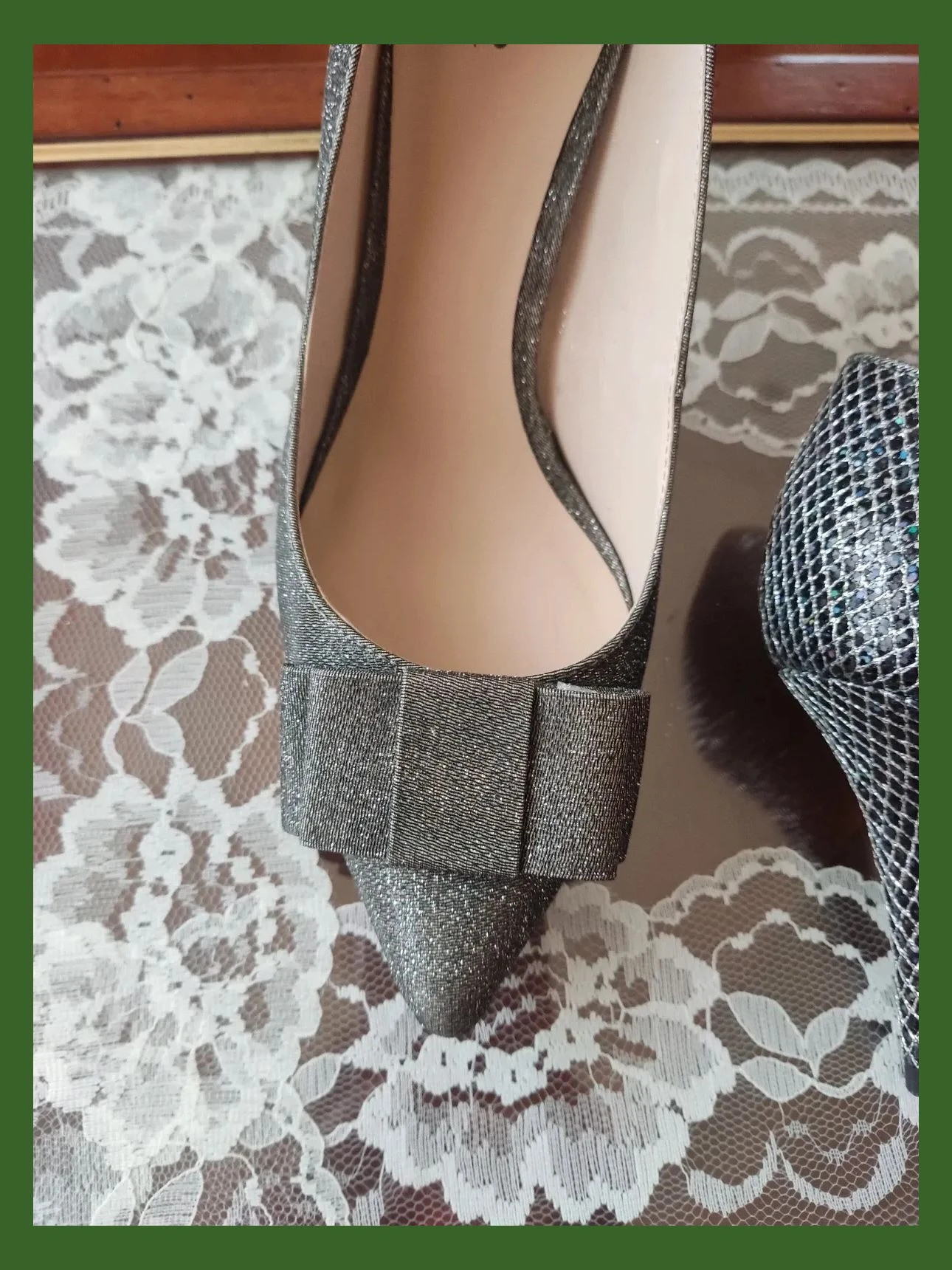 🌺Zapatos de tacón plateados, de Menbur, número 38 – Menbur – taille 38 5
