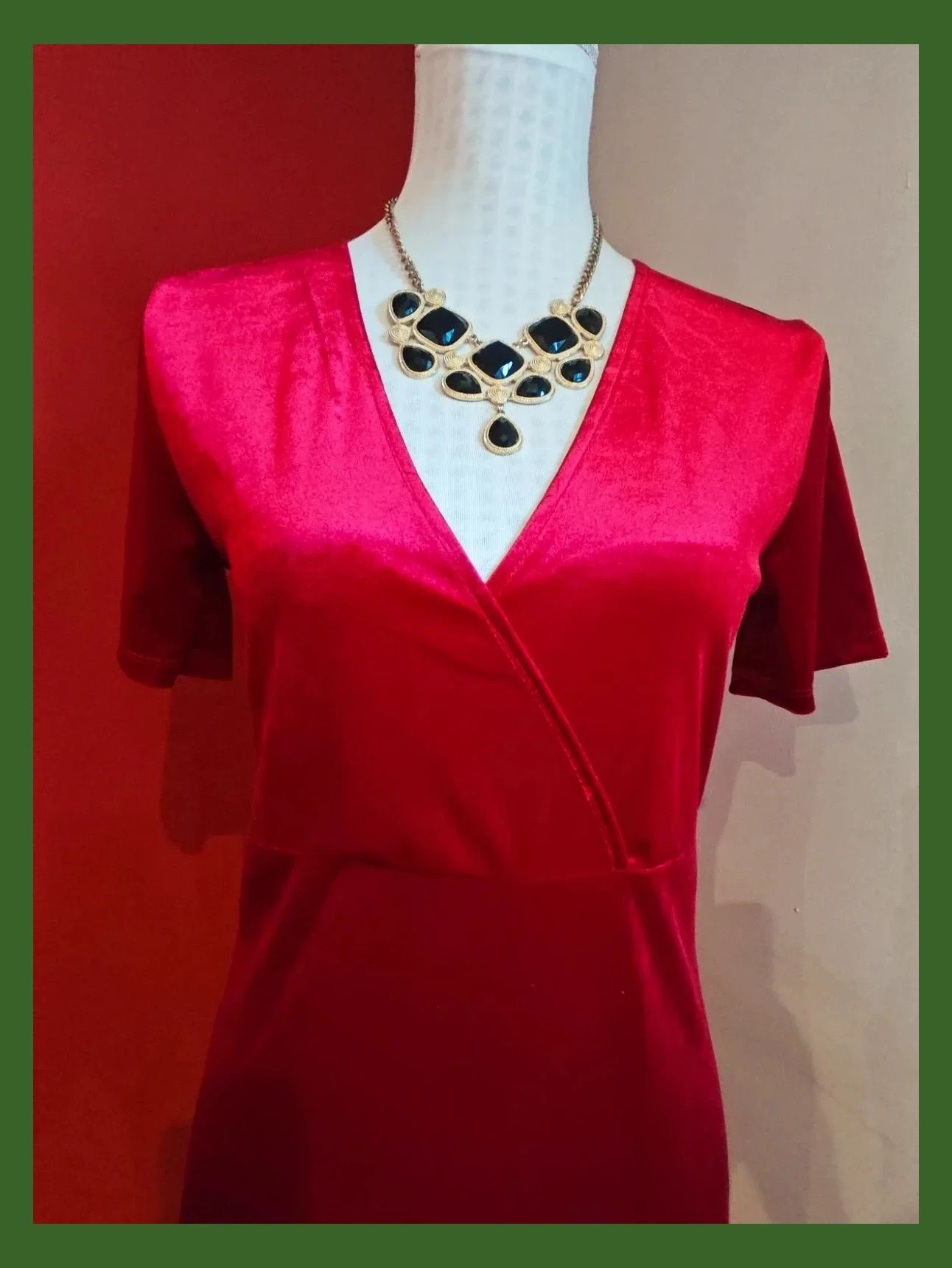 🌺 Vestido entallado de terciopelo rojo con brillo, de Zara – Zara Trafaluc – taille M / 38 / 10 3