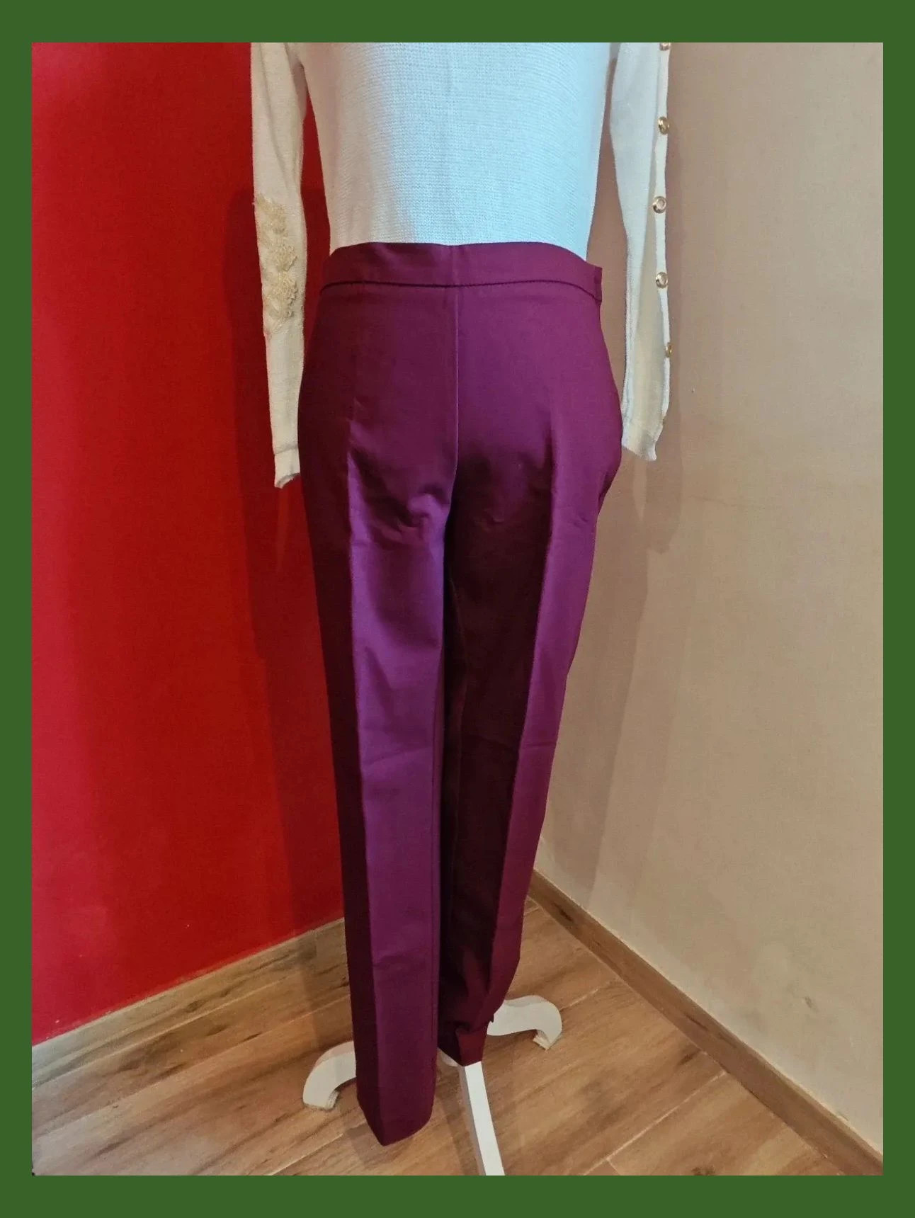🌺 Pantalón elegante tono vino, talla M, ver descripción – Kiabi – taille M / 38 / 10 2