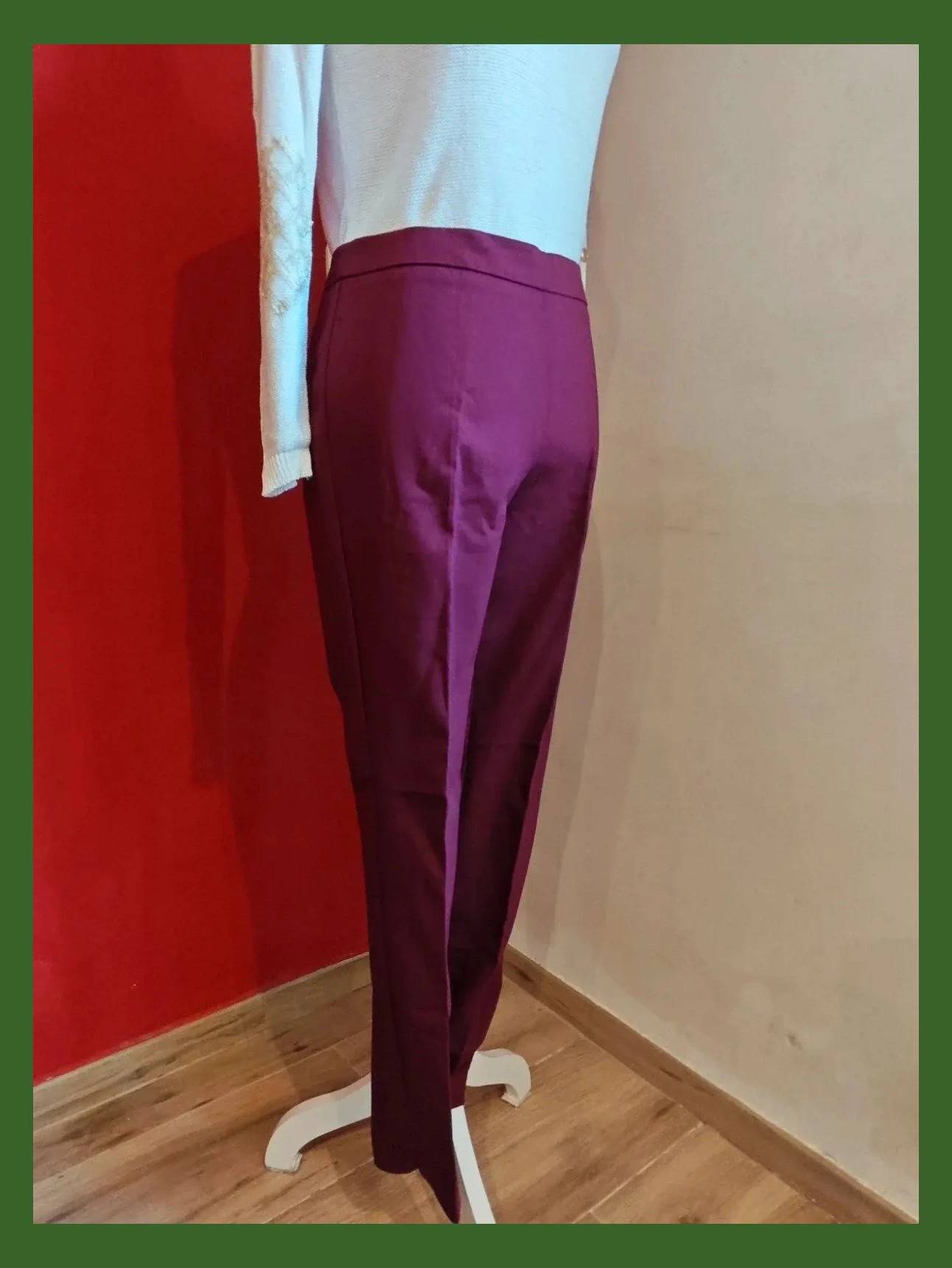 🌺 Pantalón elegante tono vino, talla M, ver descripción – Kiabi – taille M / 38 / 10 3