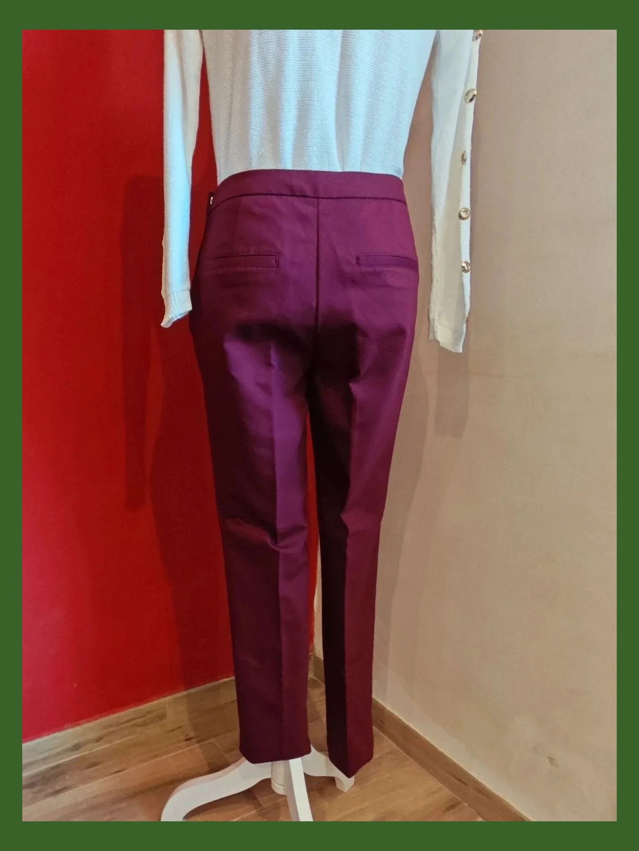 🌺 Pantalón elegante tono vino, talla M, ver descripción – Kiabi – taille M / 38 / 10 4