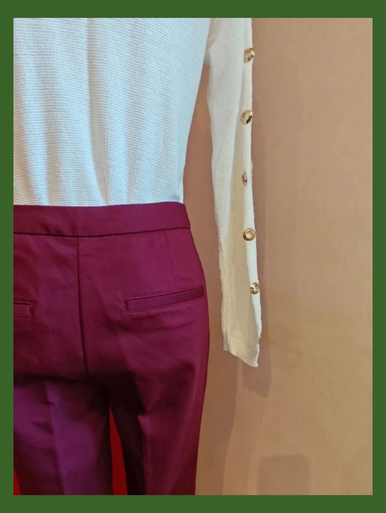 🌺 Pantalón elegante tono vino, talla M, ver descripción – Kiabi – taille M / 38 / 10 5