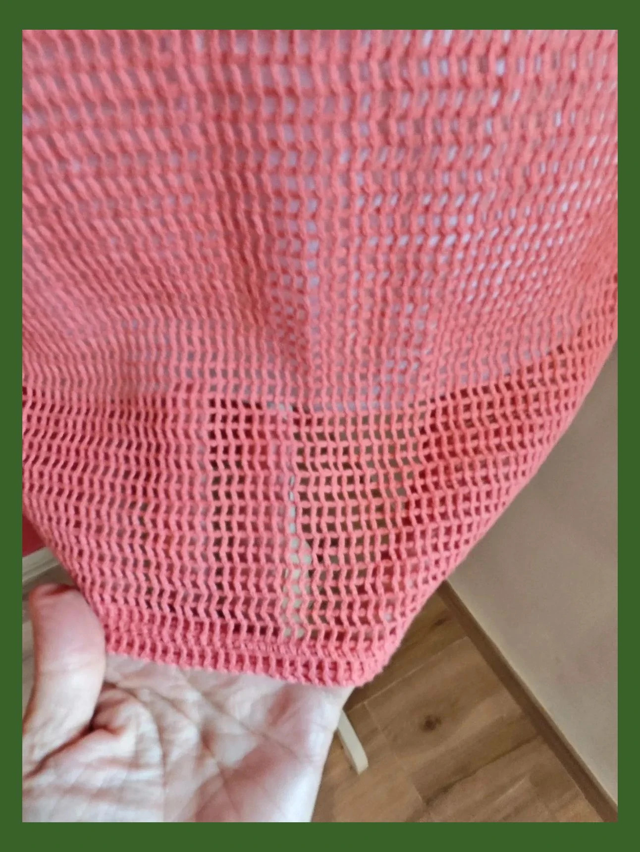 🌺 Rebeca de verano tejido de malla de algodón tono coral – Made In Italy – taille XXXL / 46 / 18 5