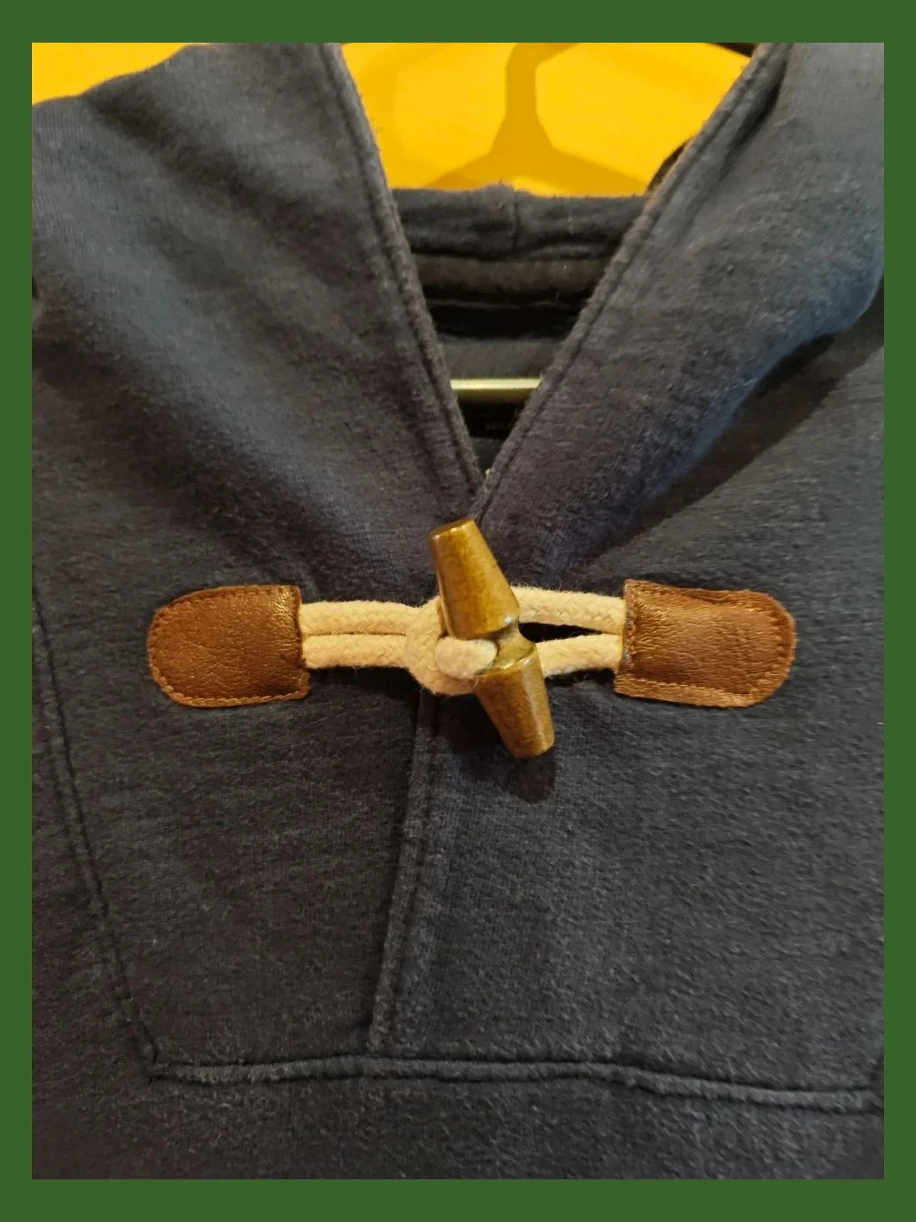 🌺 Sudadera de algodón azul marino deslavado con capucha y bolsillo canguro delante – Springfield – taille M 3