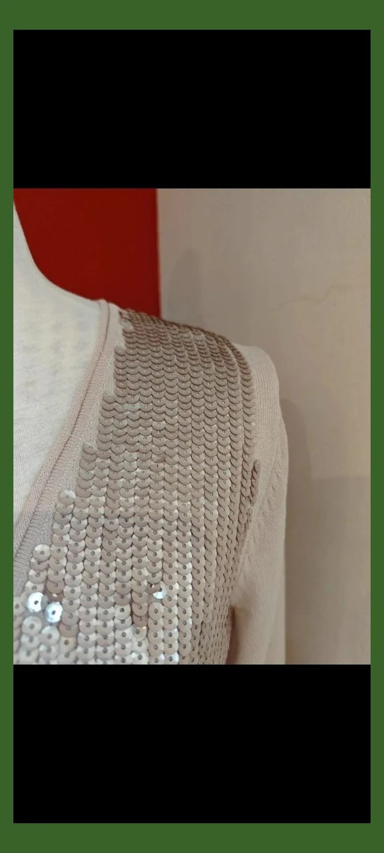 🌺Jersey fino rosa con lentejuelas delante, de Mango – Mango – taille L / 40 / 12 4