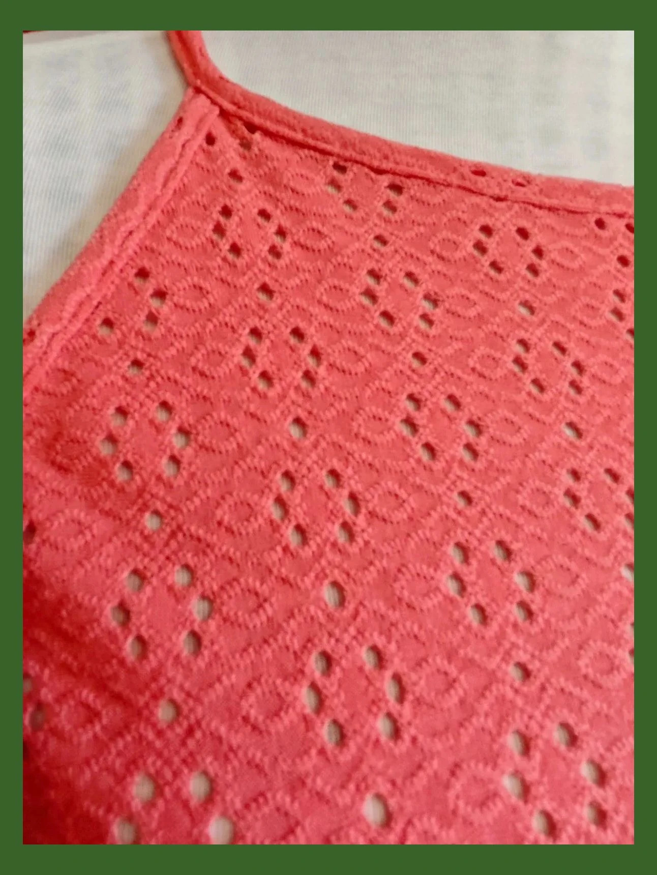 🌺Precioso top tono coral de tirantes cuello halter y tejido calado – Encuentro – taille XXXL / 46 / 18 3