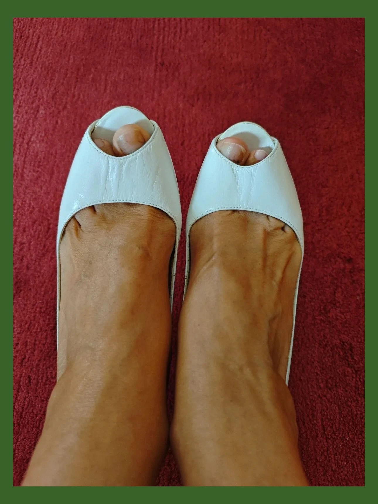 🌺 Elegantes zapatos peep toe destalonados blancos de piel – Local – taille 38 3