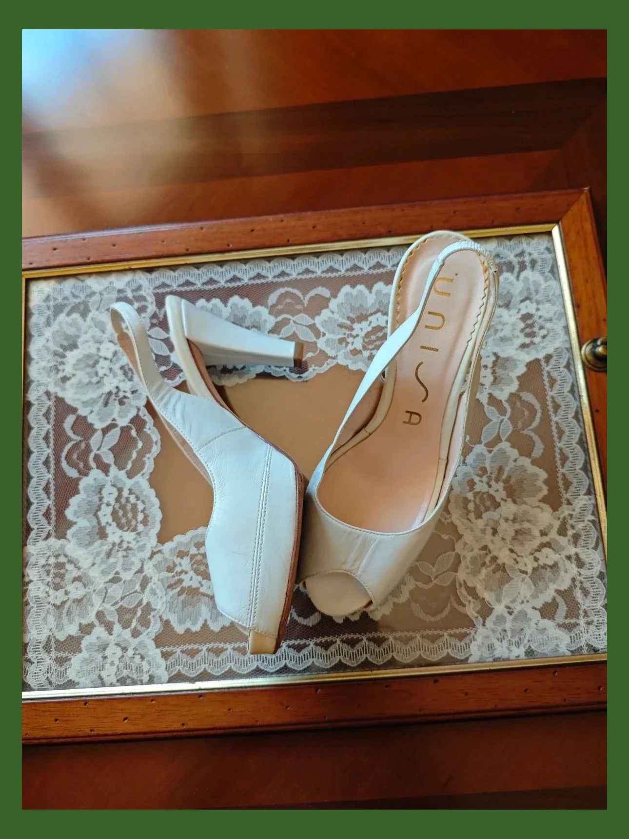 🌺 Elegantes zapatos peep toe destalonados blancos de piel – Local – taille 38 5