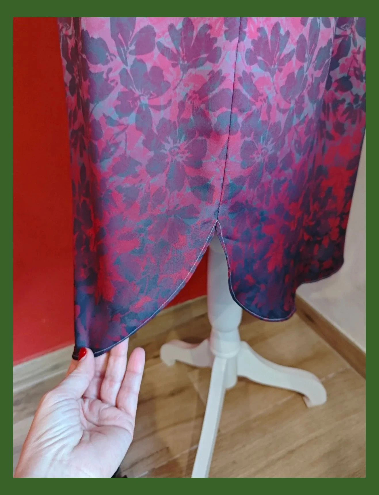 🌺Vestido estampado tonos grises, lilas y rosas, talla L – Lavand – taille L / 40 / 12 5