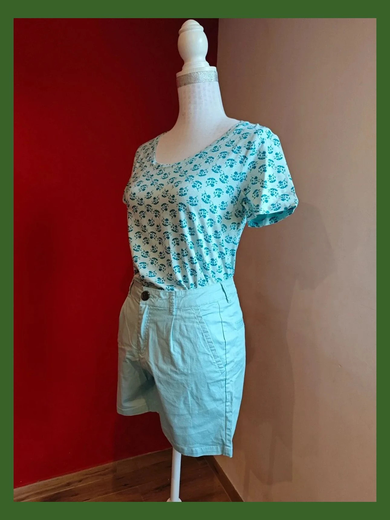 🌺Conjunto de short y camiseta azul claro, de algodón, talla L – Unit – taille L / 40 / 12 2
