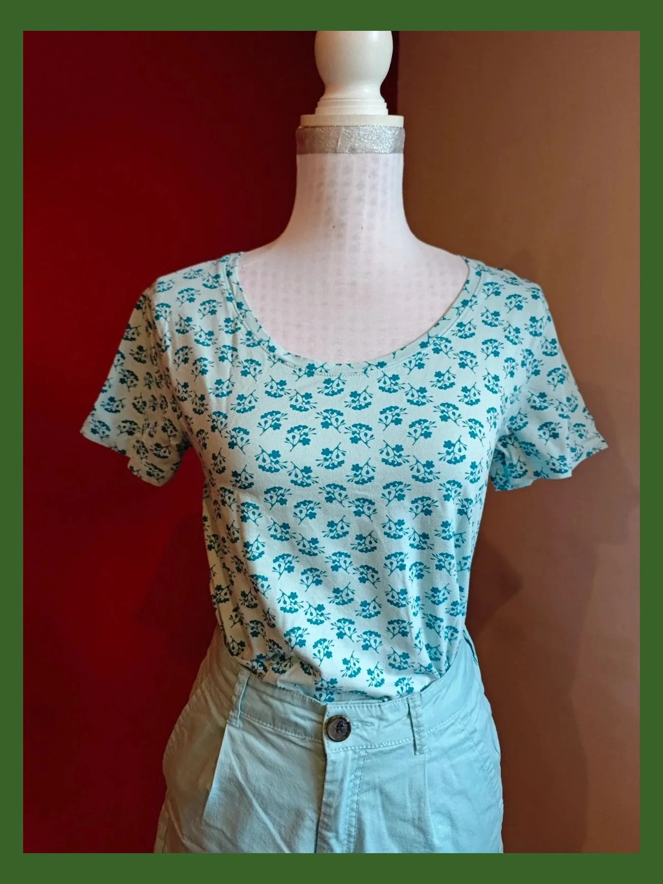 🌺Conjunto de short y camiseta azul claro, de algodón, talla L – Unit – taille L / 40 / 12 3
