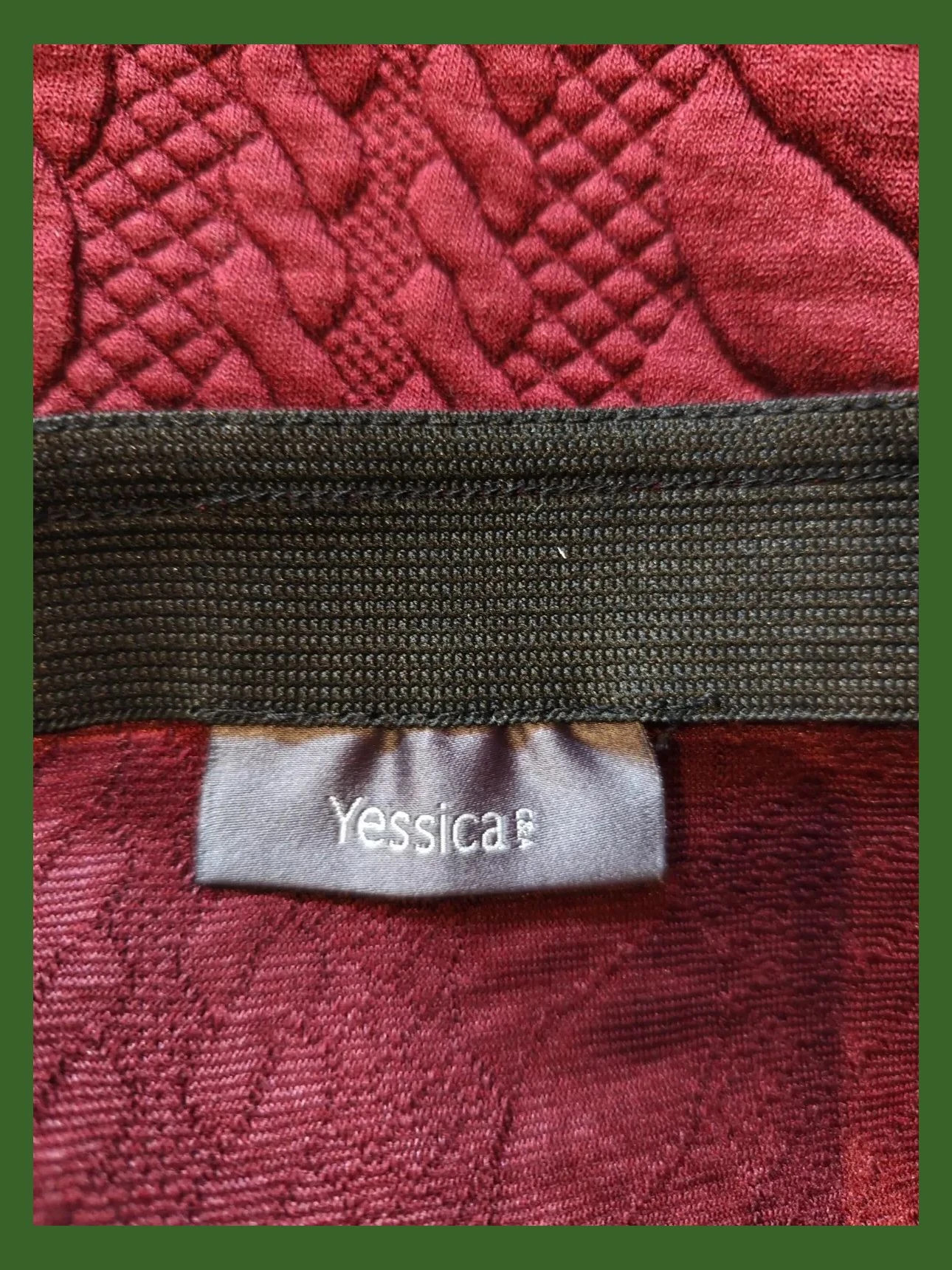 🌺Falda granate con cordones en relieve, talla L – Yessica – taille L / 40 / 12 5