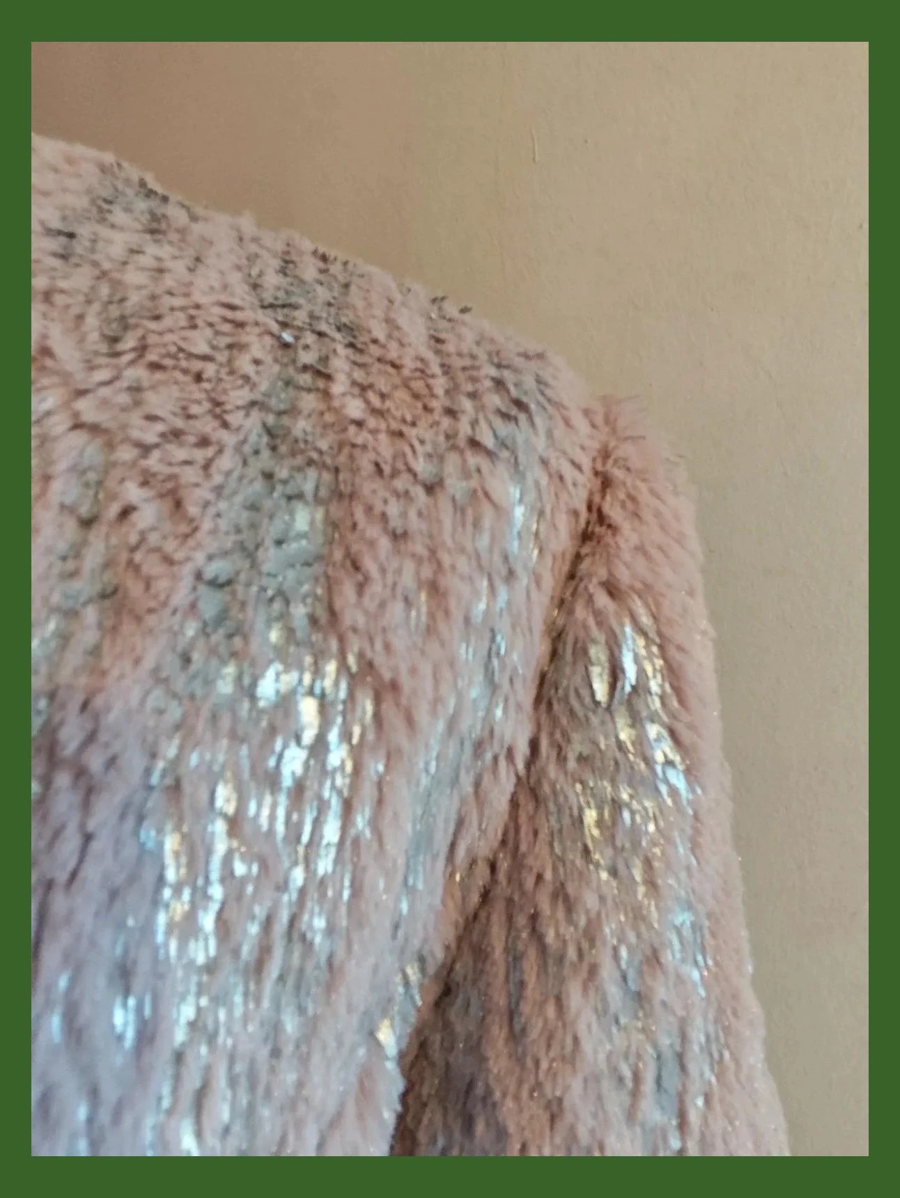 🌺Original chaquetón de pelito rosa y plateado – Munmo – taille XXL / 44 / 16 4