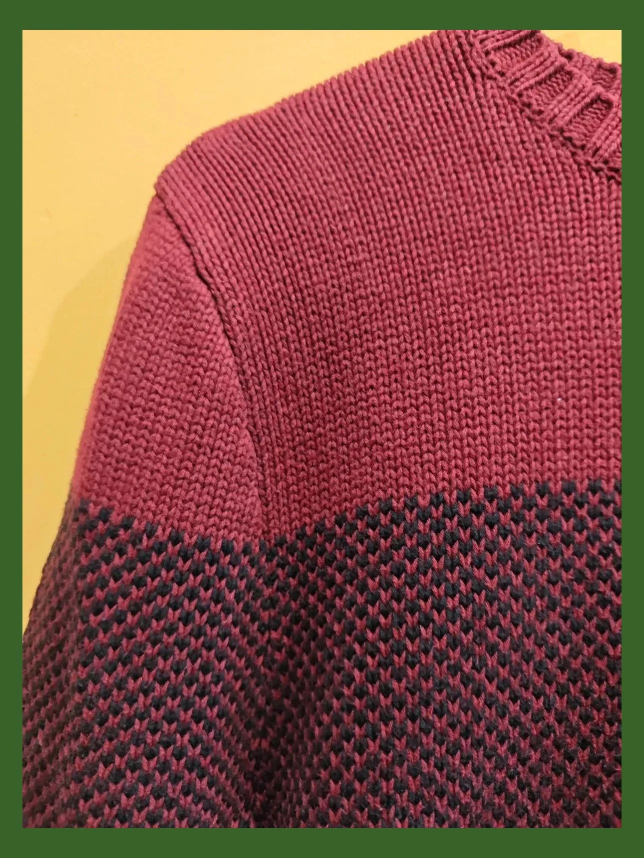 🌺 Jersey de algodón granate combinado con negro – RHYTHM – taille S 3