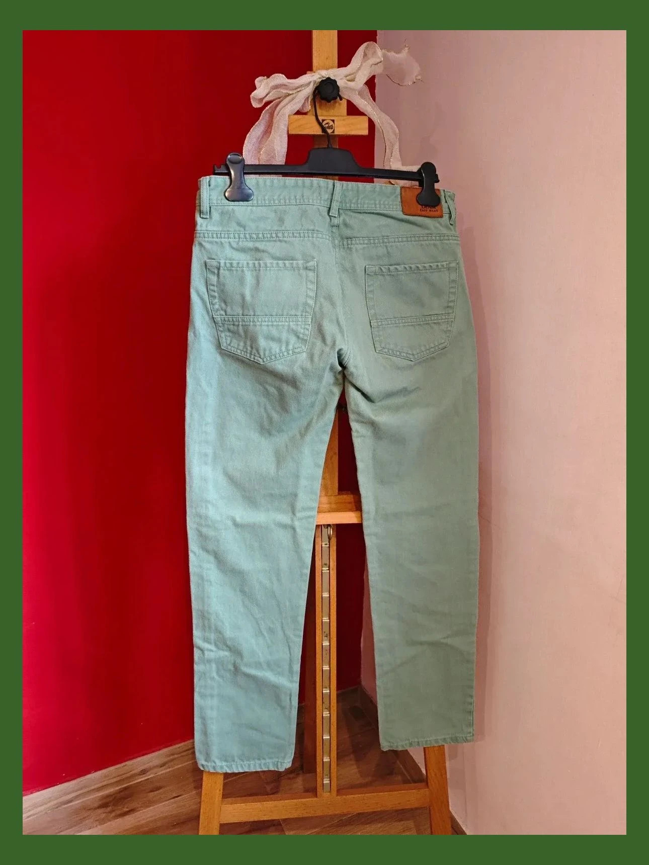 🌺Pantalón vaquero de algodón verde claro. Talla 42 – Easy Wear – taille W32 | FR 42 3