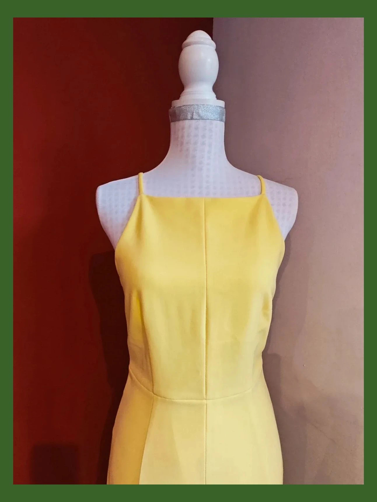 🌺Bonito vestido entallado amarillo de tirantes con cremallera trasera – H&M – taille M / 38 / 10 3