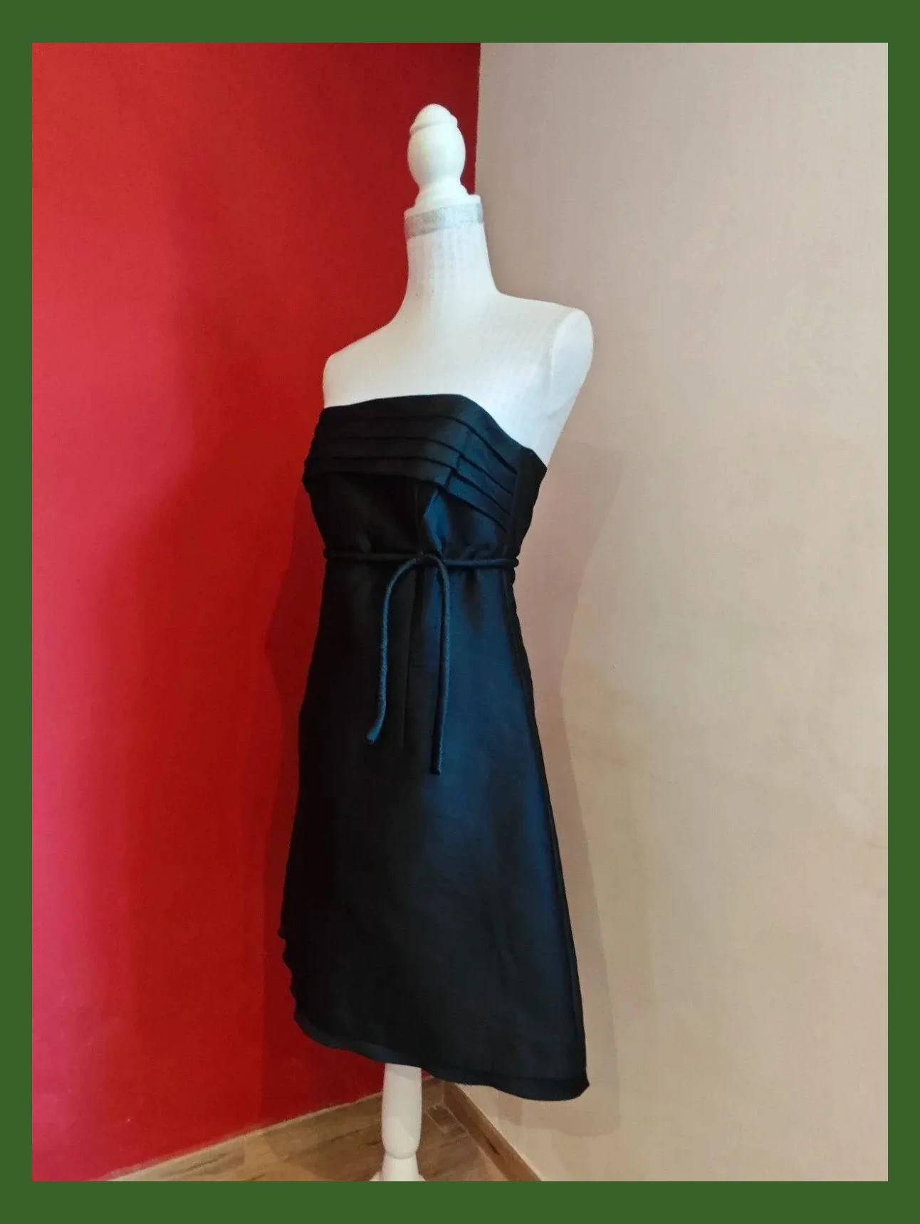 🌺 Precioso y elegante vestido negro escote palabra de honor para eventos – OKY-COKY – taille L / 40 / 12 2