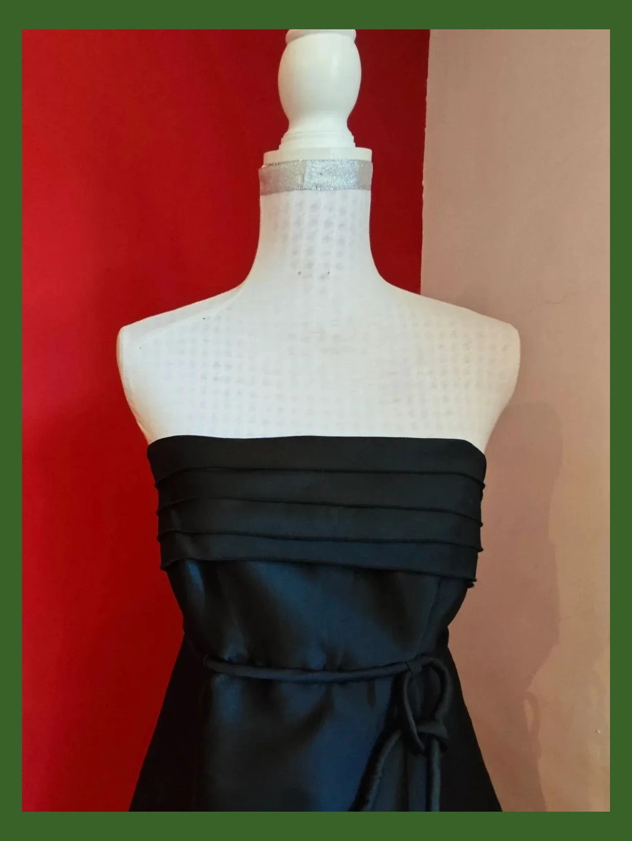 🌺 Precioso y elegante vestido negro escote palabra de honor para eventos – OKY-COKY – taille L / 40 / 12 3