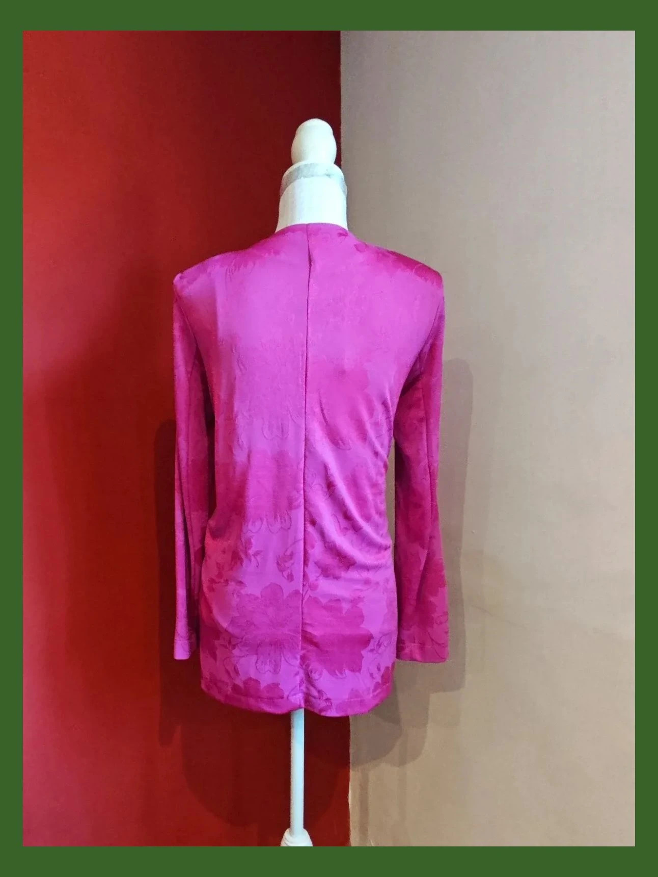 🌺Preciosa blazer fucsia de verano con estampado integrado – Sfera Collection – taille L / 40 / 12 5