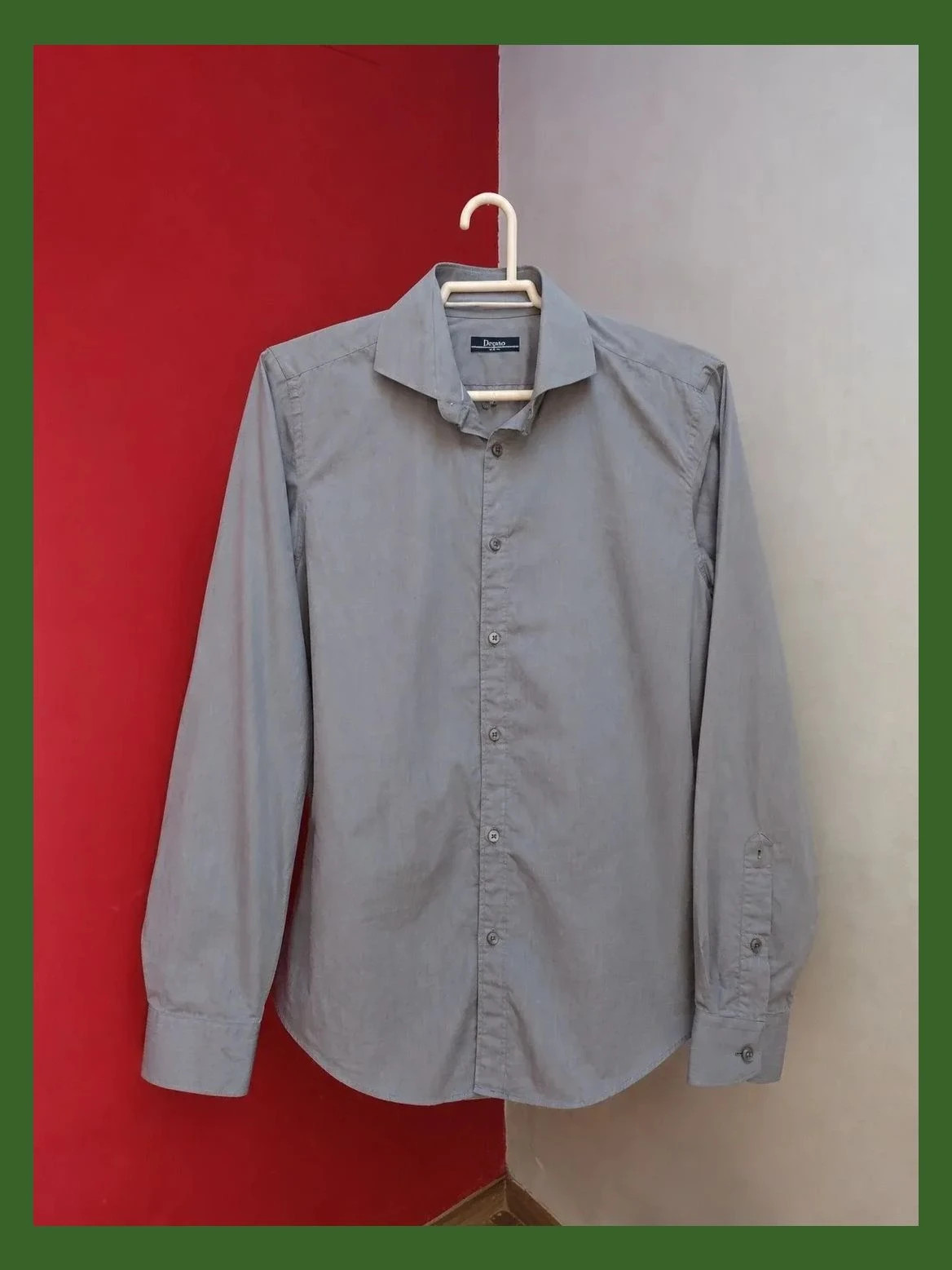 🌺 Elegante camisa de algodón gris para hombre de Dustin