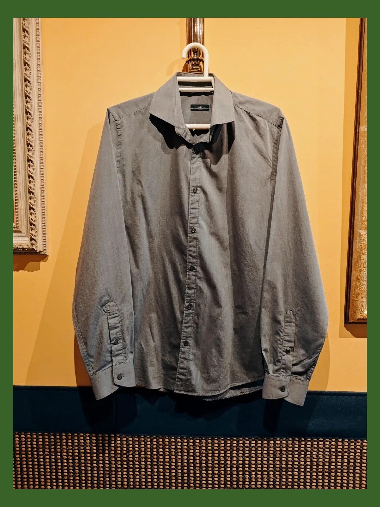 🌺 Elegante camisa de algodón gris para hombre de Dustin – Dustin – taille L 2