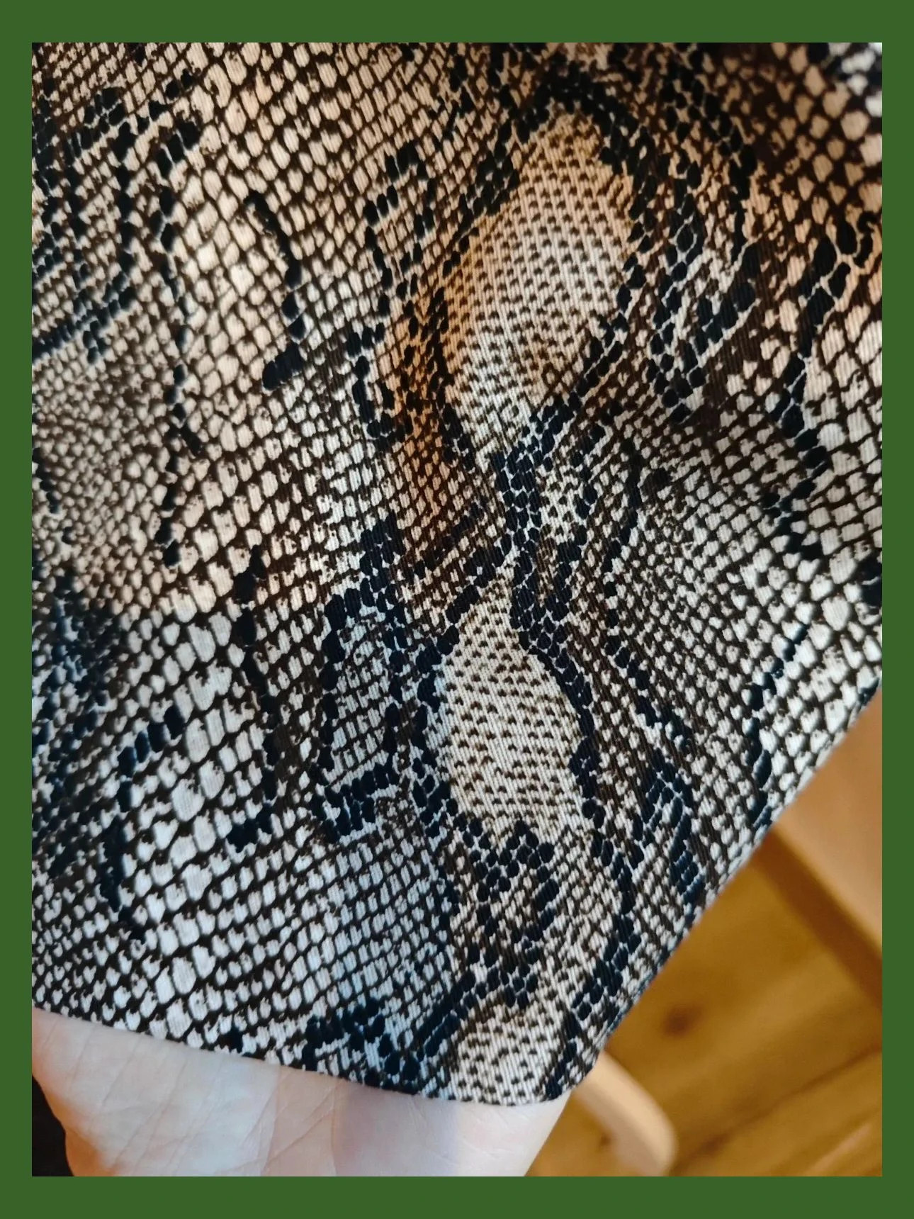 🌺Falda de algodón estampado animal print tonos negro y beige, talla M – Festa – taille M / 38 / 10 4