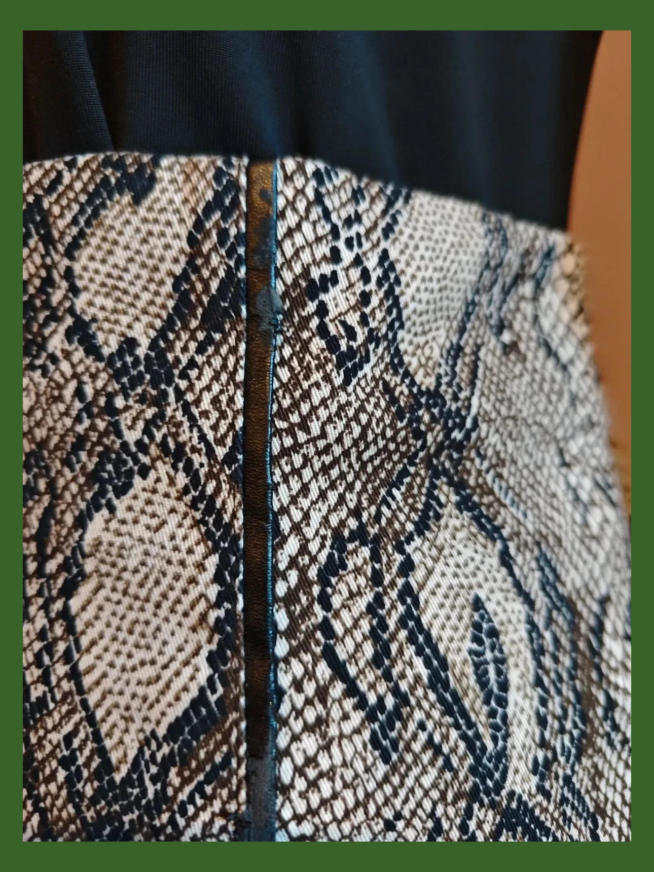 🌺Falda de algodón estampado animal print tonos negro y beige, talla M – Festa – taille M / 38 / 10 5