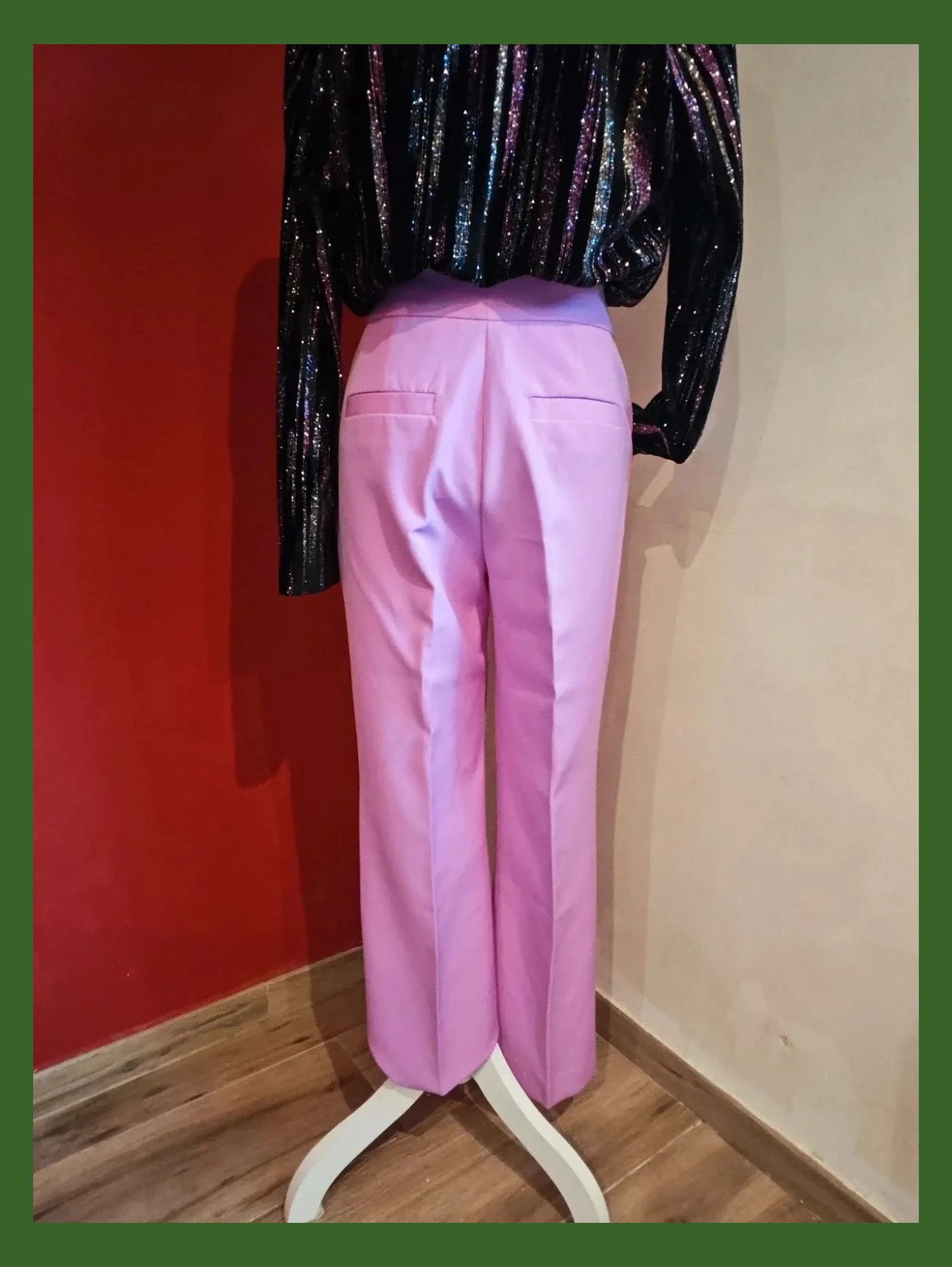 🌺 Elegante pantalón rosa chicle de perneras anchas – Sfera Basic – taille M / 38 / 10 4